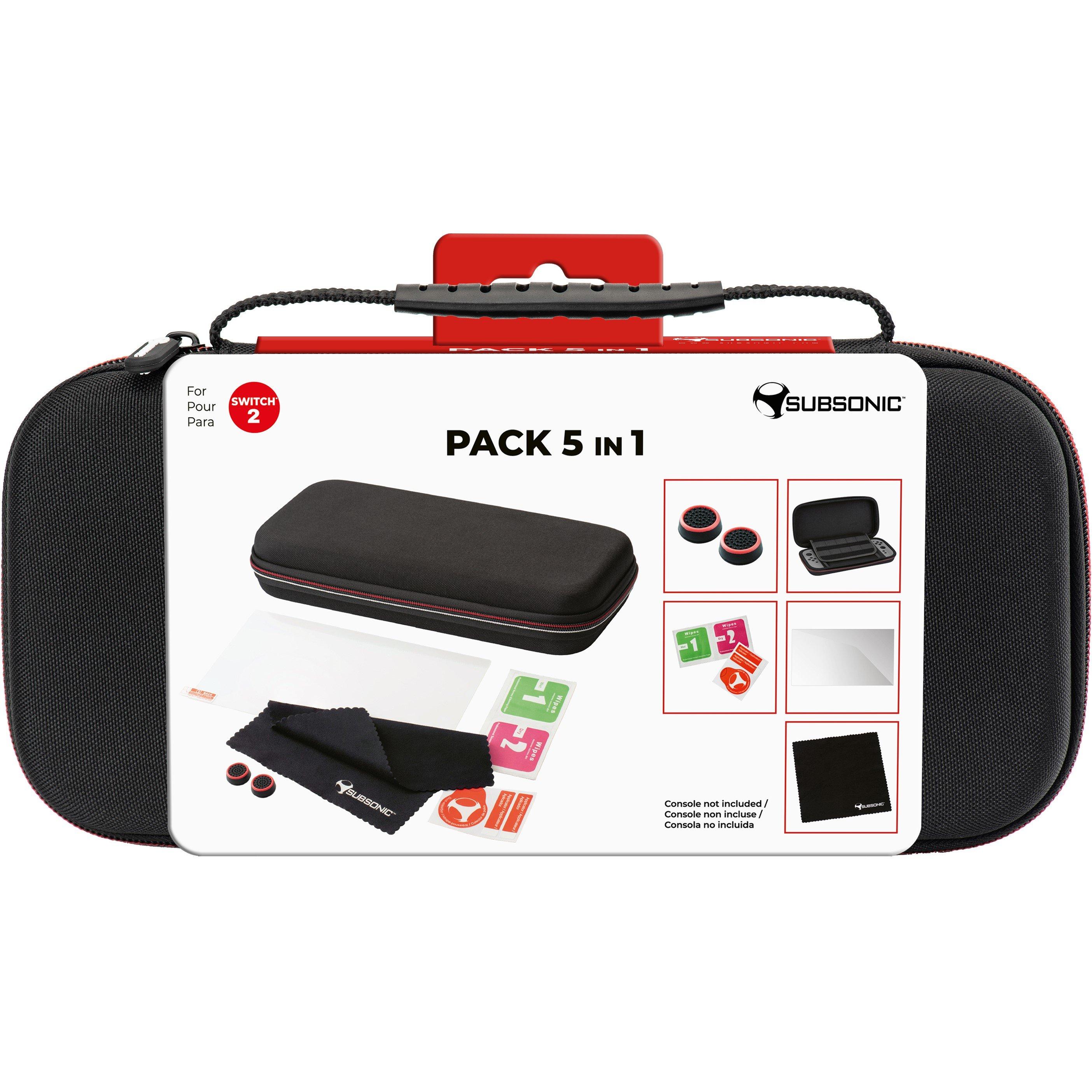 Black - Subsonic - 5 In 1 Accessories Set For Nintendo Switch 2 - 6