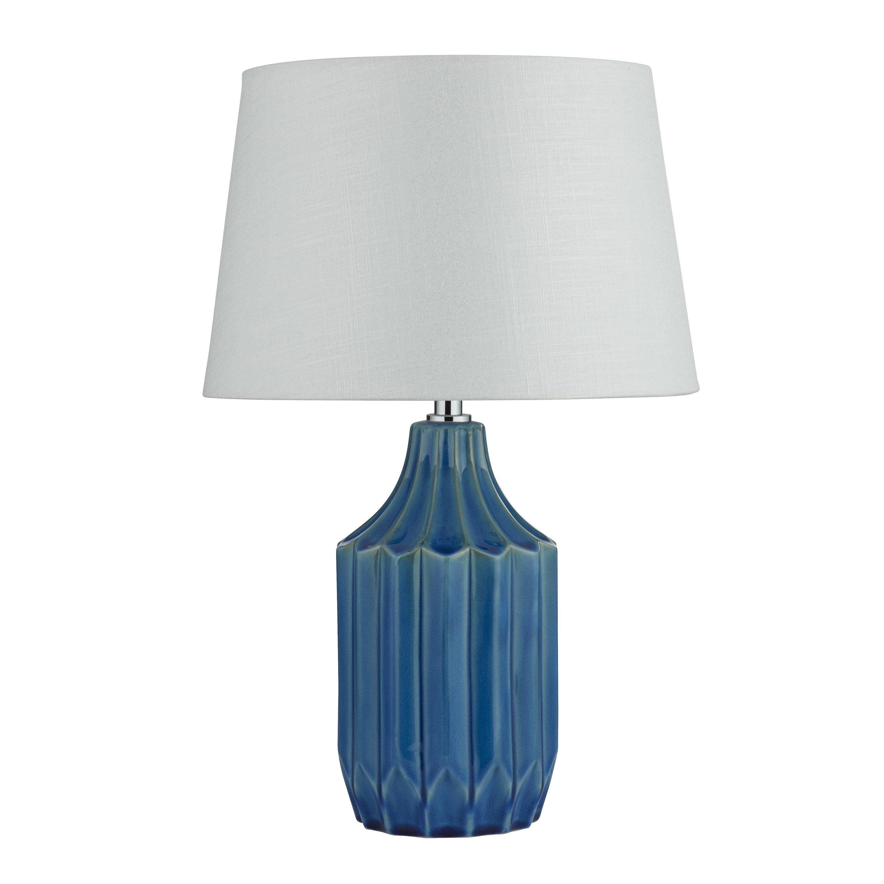 Blue - Lighting Collection - Blue Ceramic Table Lamp - 3