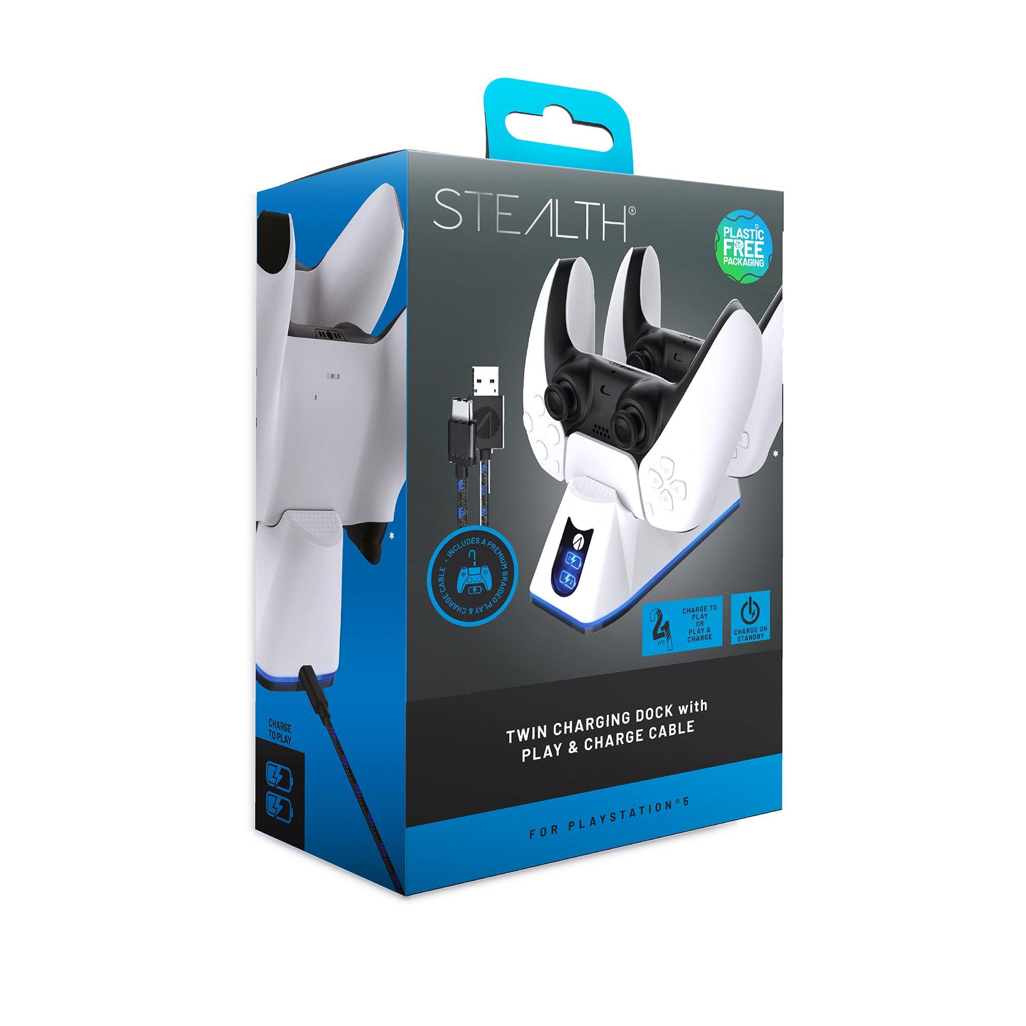 White - Stealth - SP-C100V PS5 Powerful Twin Charging Dock with Plug & Play - White - 2