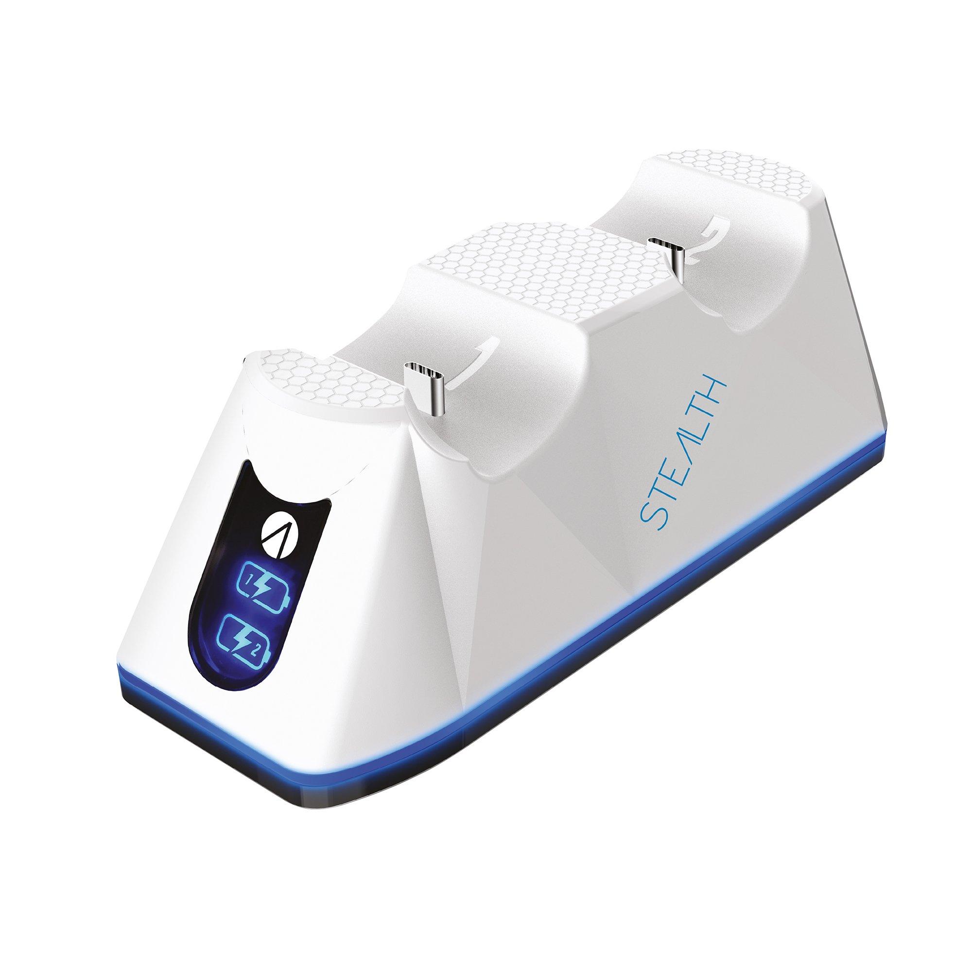 White - Stealth - SP-C100V PS5 Powerful Twin Charging Dock with Plug & Play - White - 4