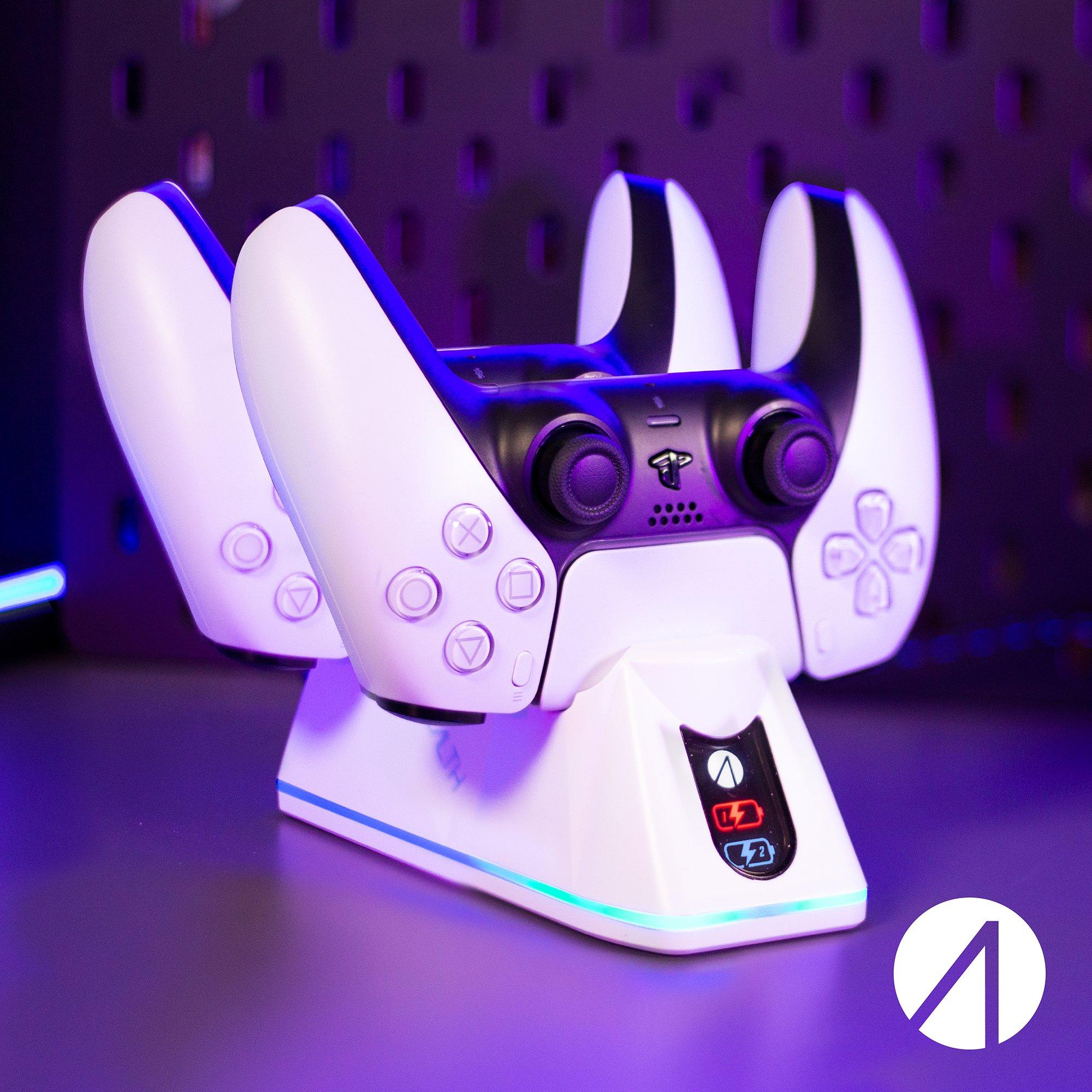 White - Stealth - SP-C100V PS5 Powerful Twin Charging Dock with Plug & Play - White - 8