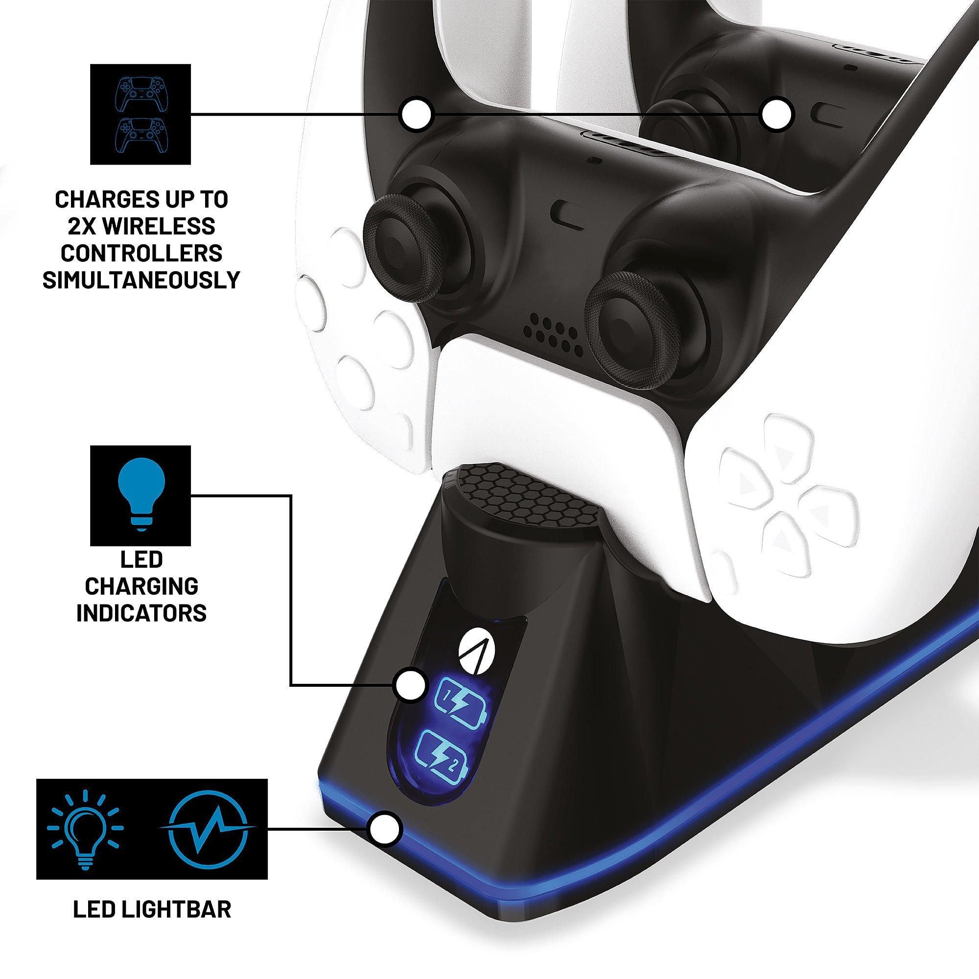 Black - Stealth - SP-C100 V PS5 Twin Charging Dock - Black - 2