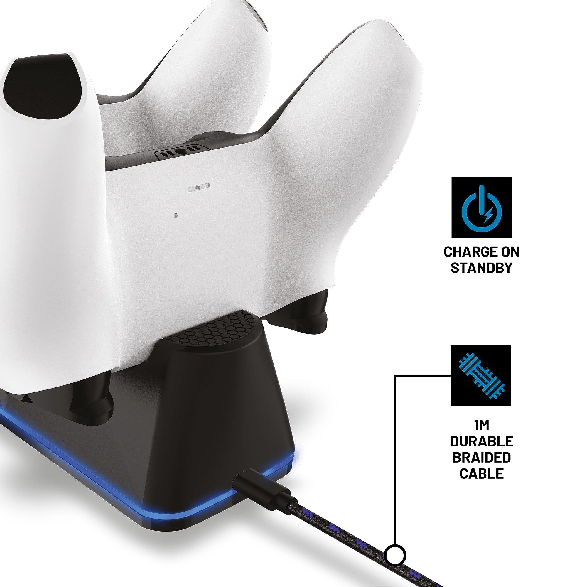 Black - Stealth - SP-C100 V PS5 Twin Charging Dock - Black - 6