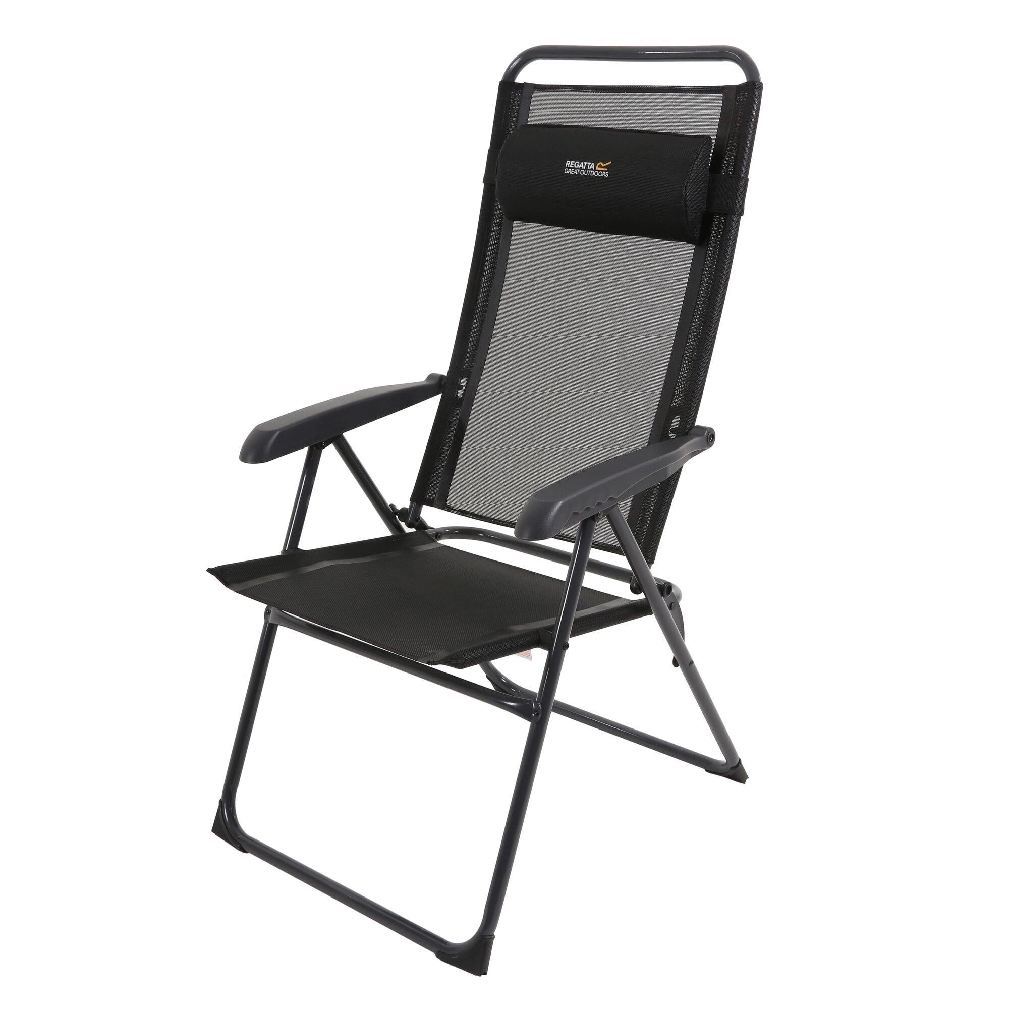 Black - Regatta - Colico Hard Armed Reclining Lounge Chair - 1