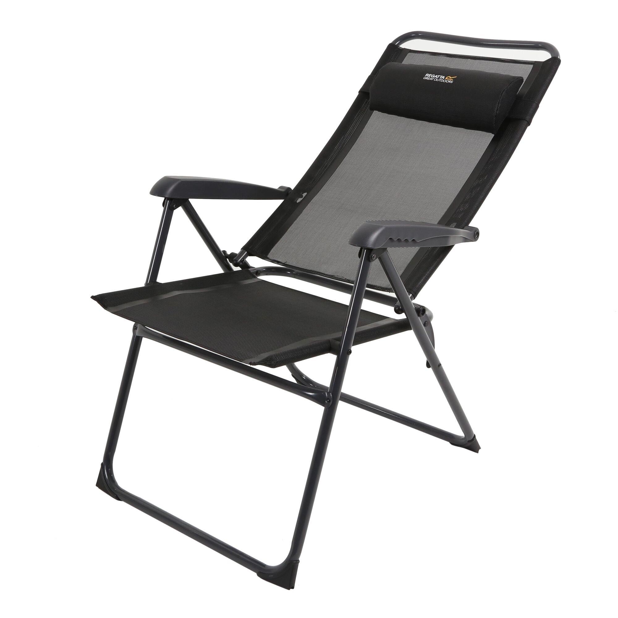 Black - Regatta - Colico Hard Armed Reclining Lounge Chair - 2
