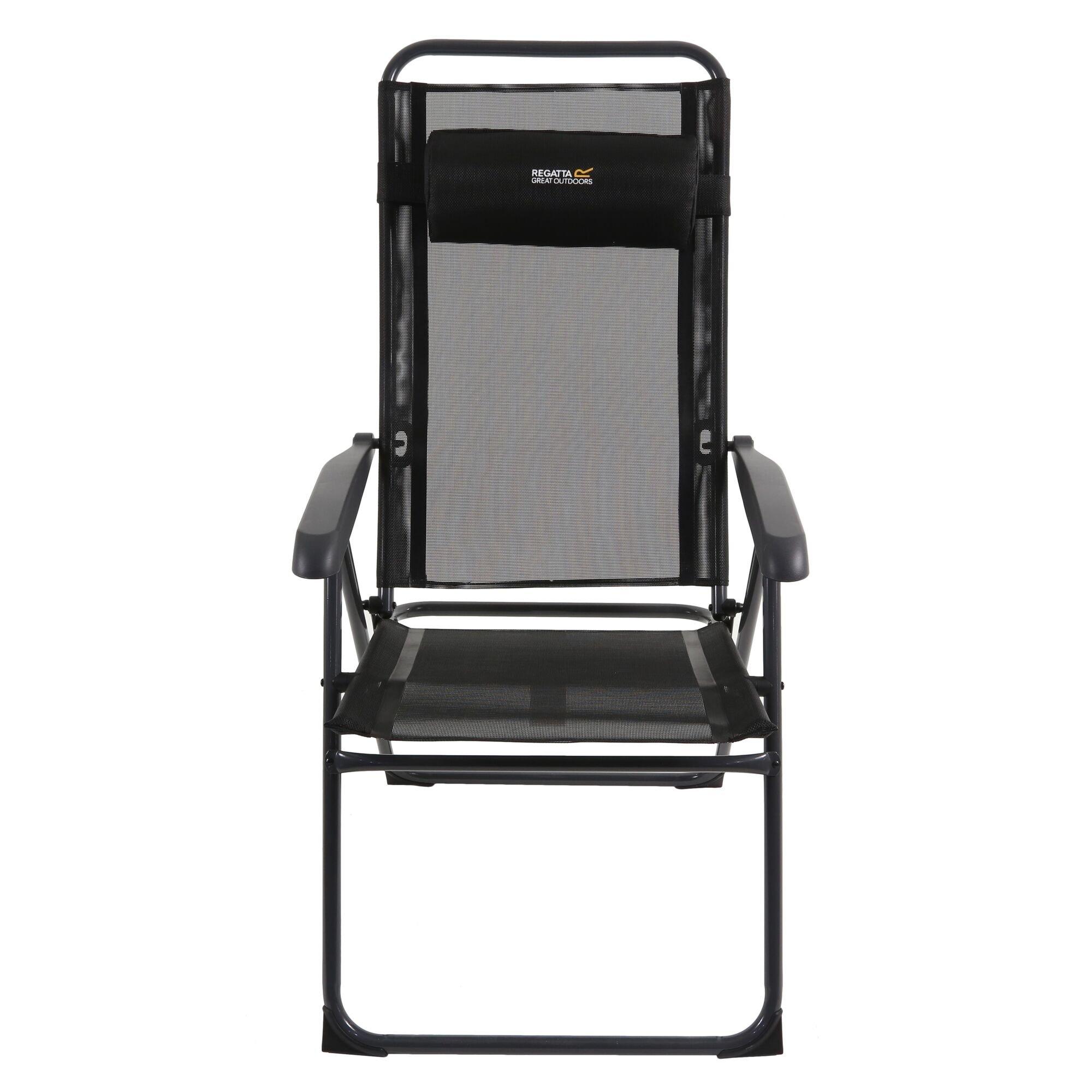 Black - Regatta - Colico Hard Armed Reclining Lounge Chair - 4