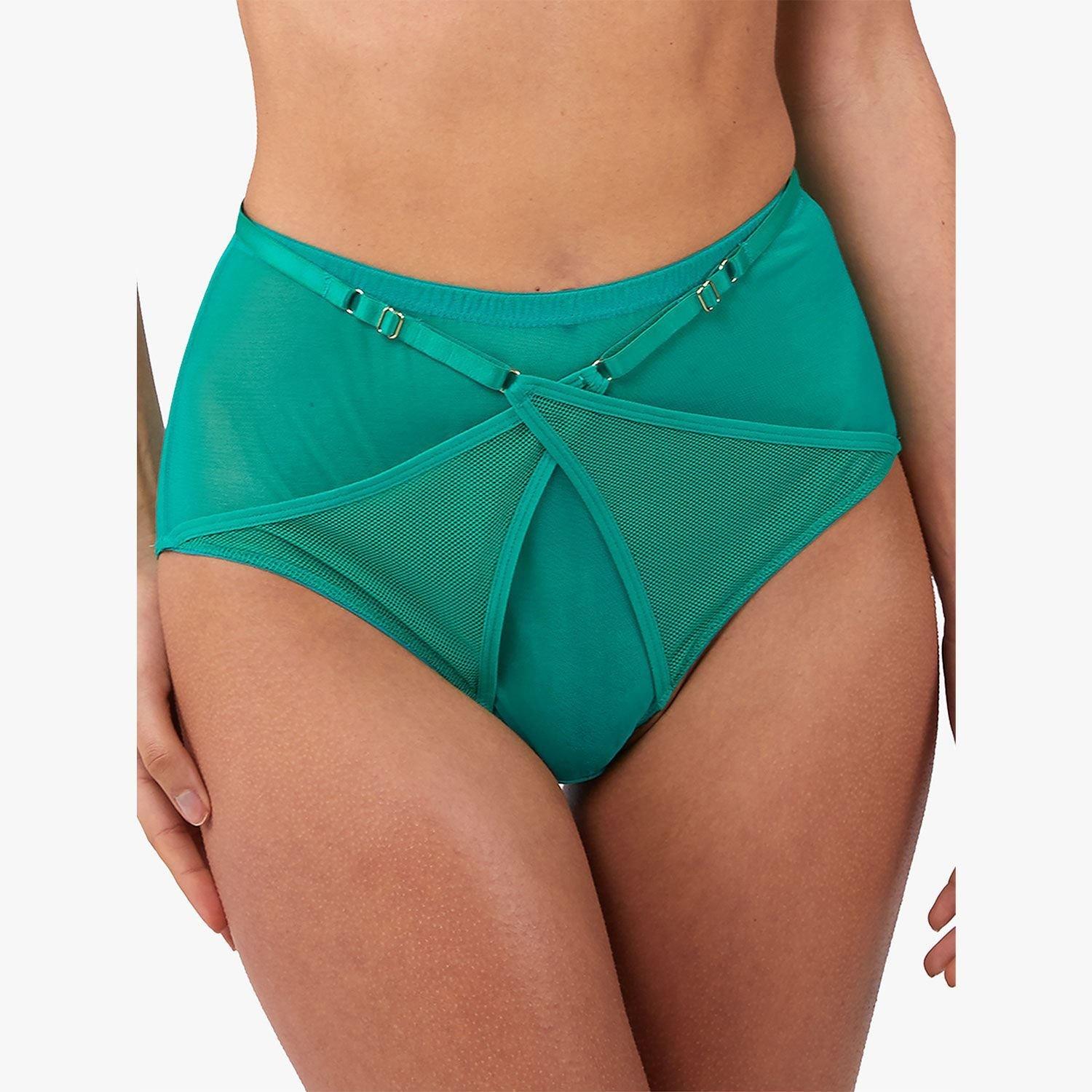 Green - Playful Promises - Eddie Green Crossover High Waist Brief - 1