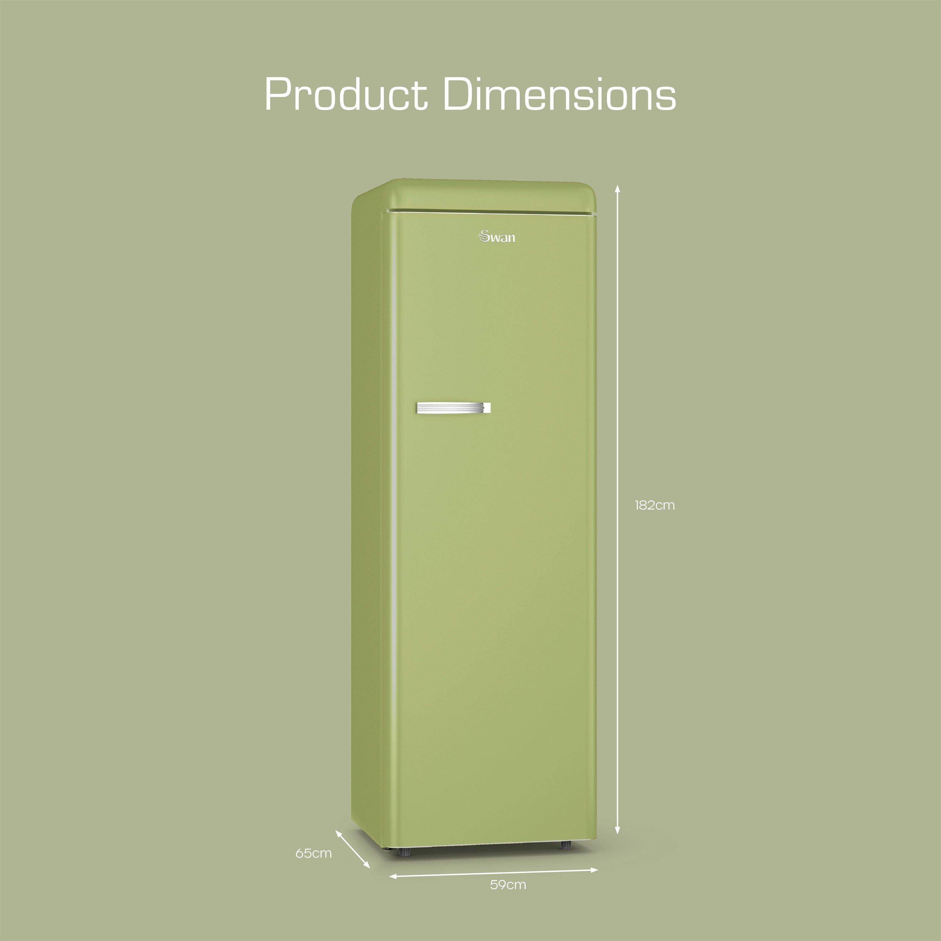 Green - Swan - Retro Tall Fridge - 6