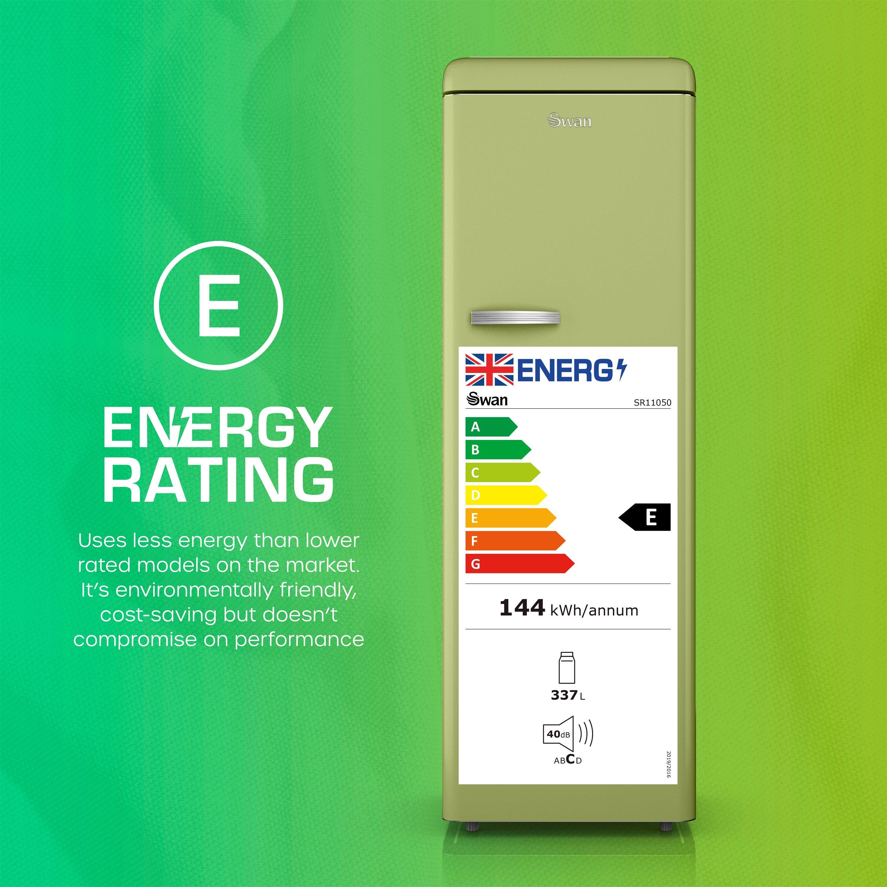 Green - Swan - Retro Tall Fridge - 8