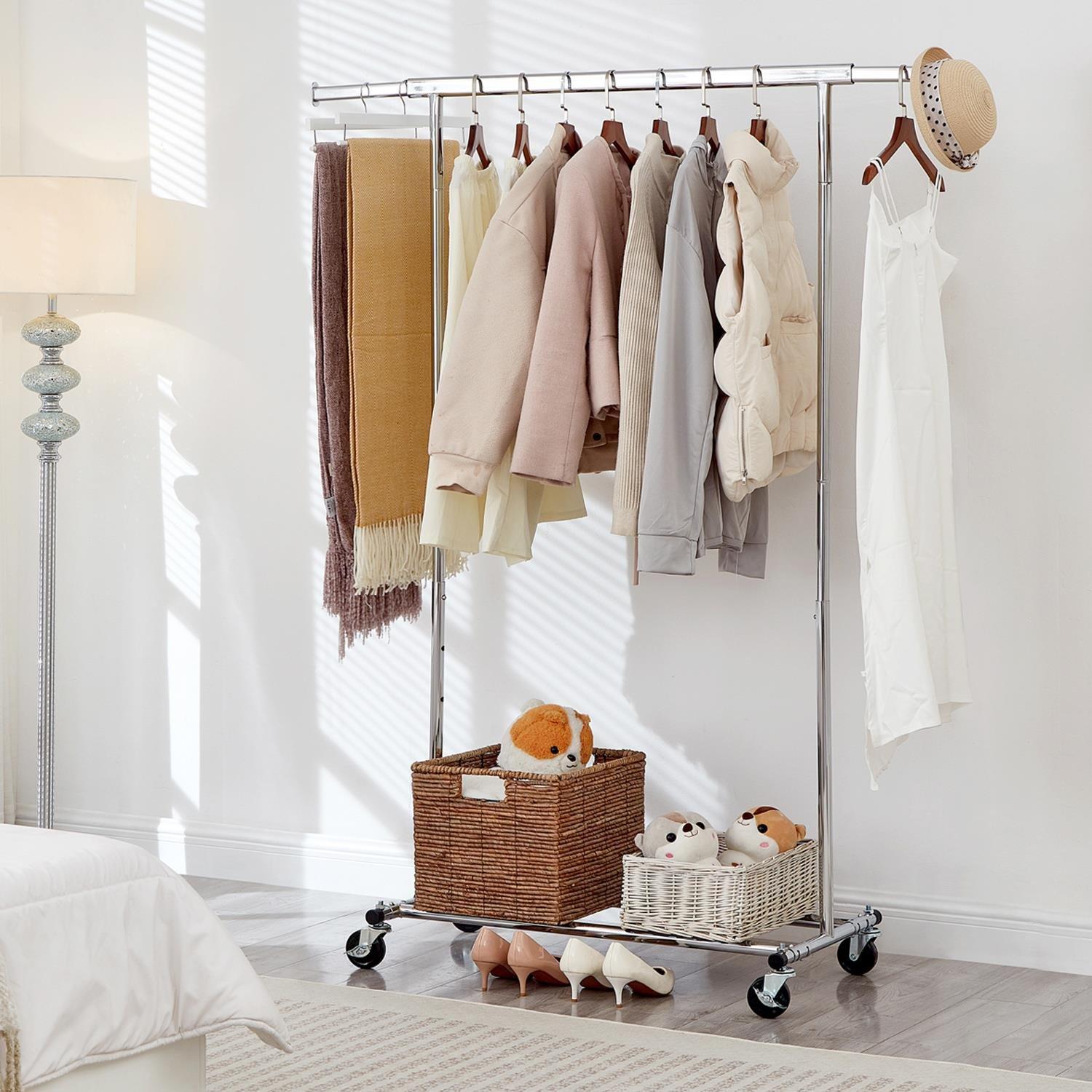House Of Home  Heavy Duty Clothes Rail Chrome