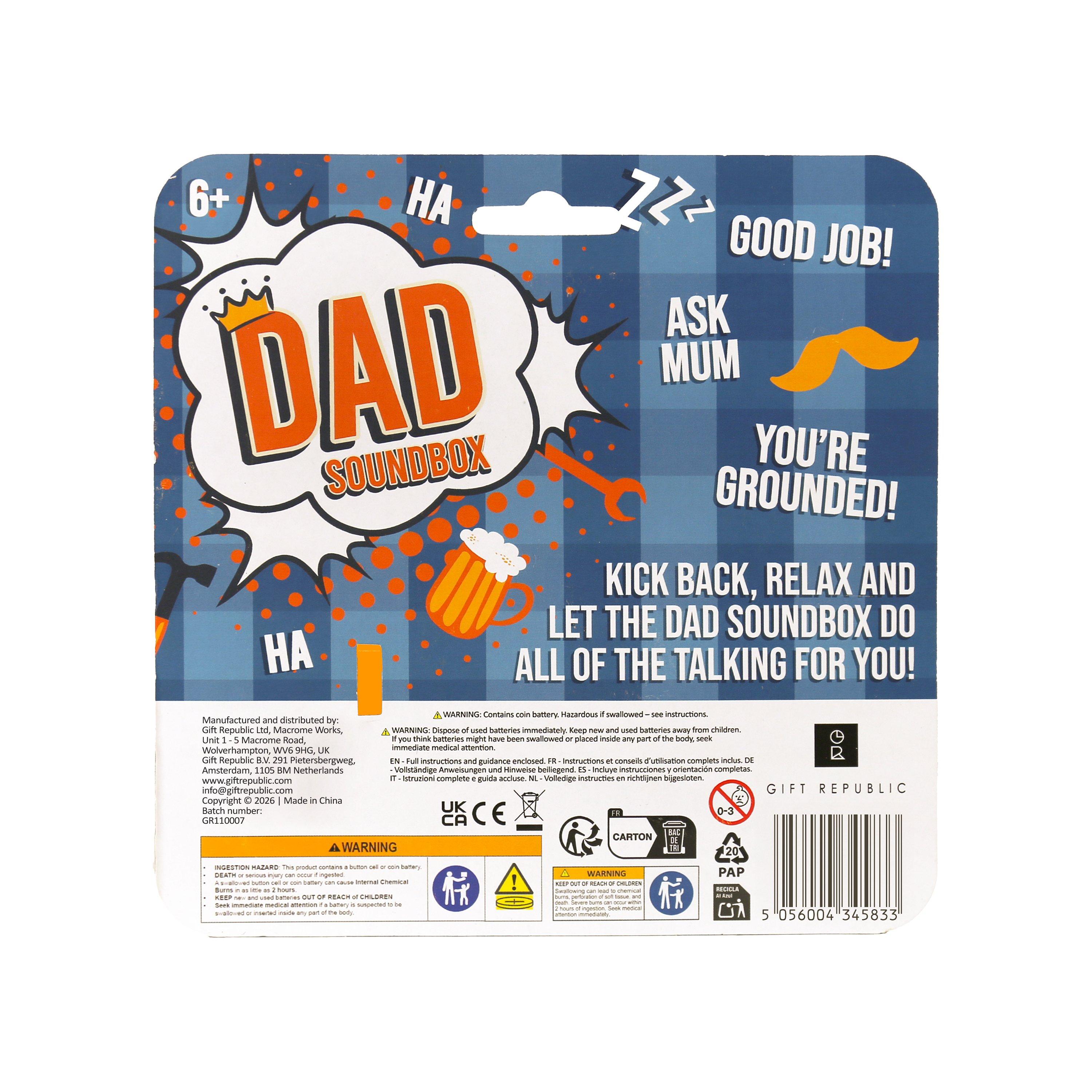 Yellow - Gift Republic - Dad Sound Box – with 12 Classic Phrases - 4