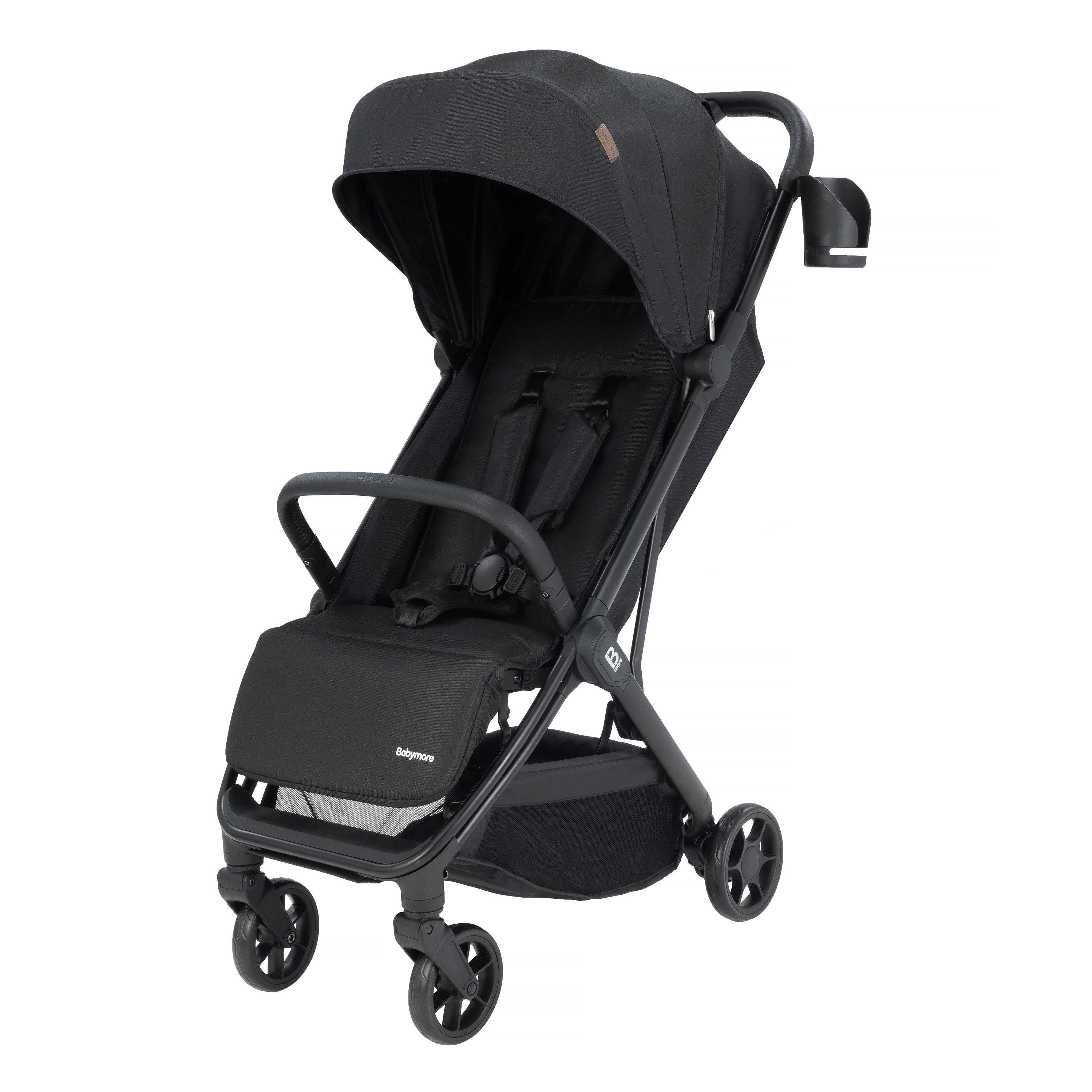 Black - Babymore - Yara Compact Stroller - Black - 1