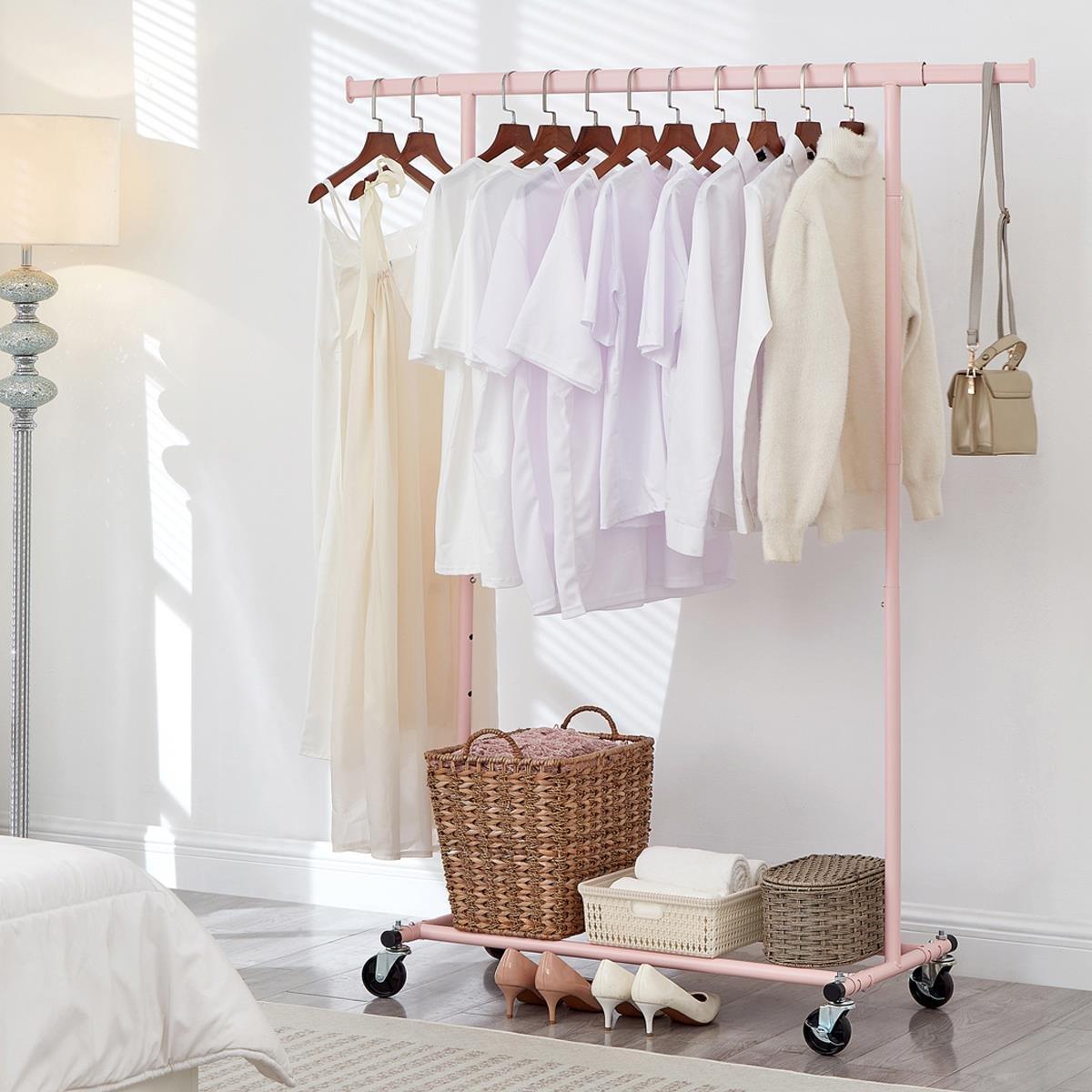 House Of Home  Heavy Duty Clothes Rail Pink