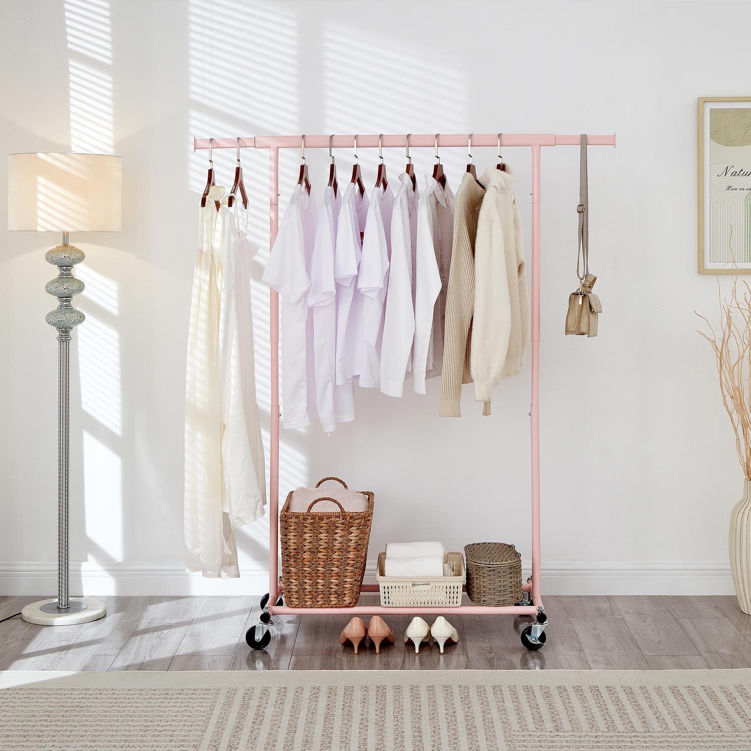 Pink - House of Home - Pink  Heavy Duty Clothes rail - 3