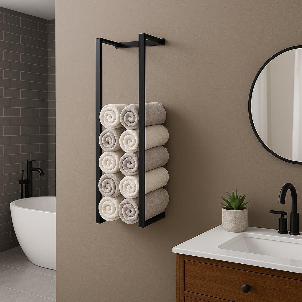 House Of Home  Towel Holder Size:20*15*70Cm - Black - 70x20x15
