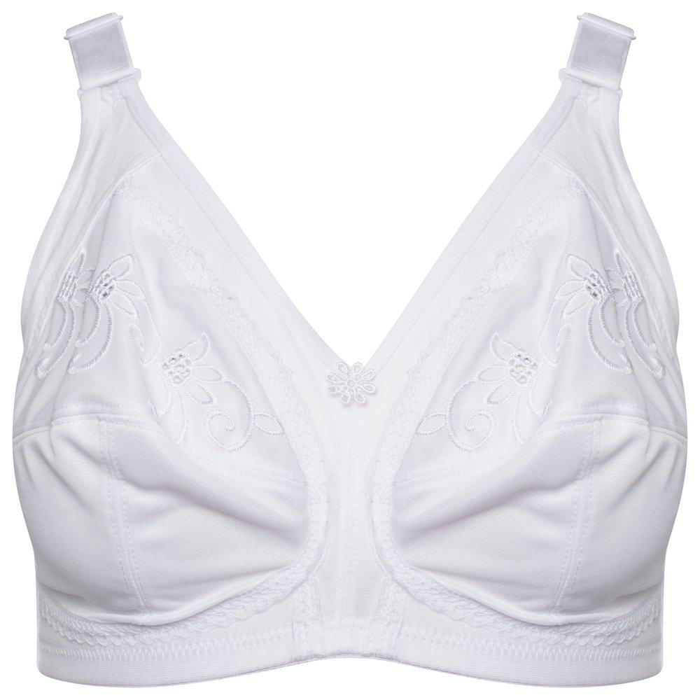 Valbonne Women's Non-Wired Bra With Medium Support 36-46 Dd-H - White - 40E