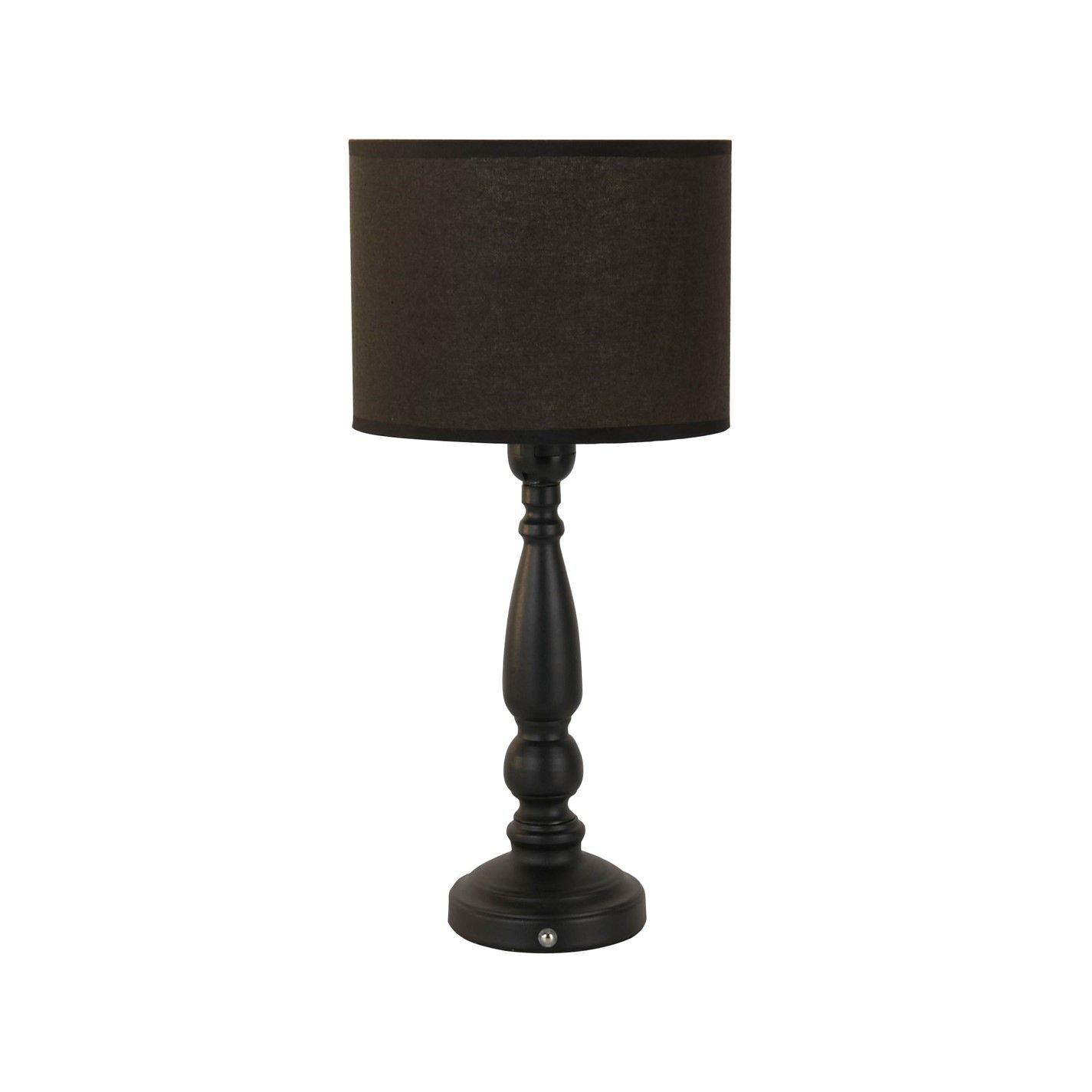 Black - Lighting Collection - Rechargable Black Candle Table Lamp - 2