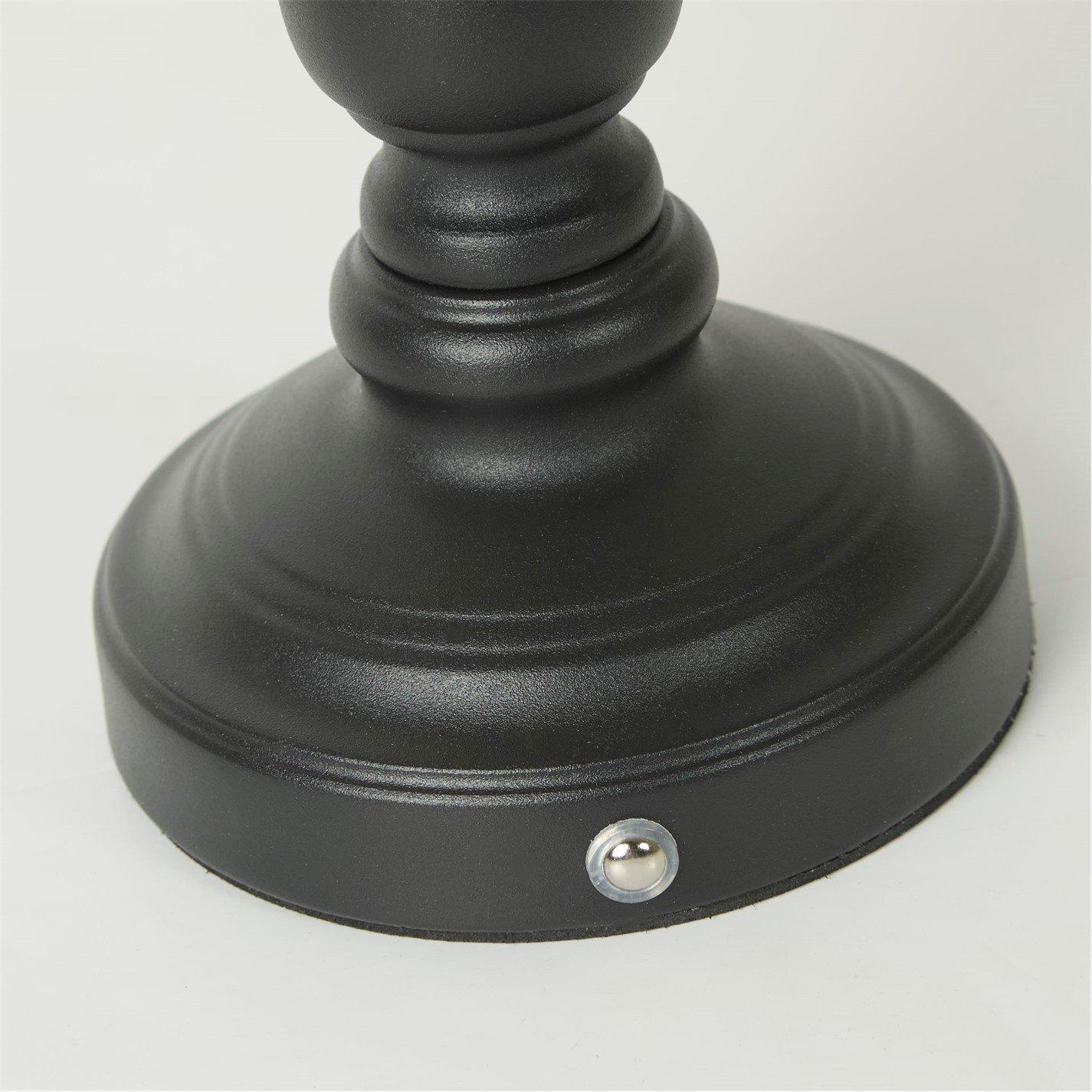 Black - Lighting Collection - Rechargable Black Candle Table Lamp - 3