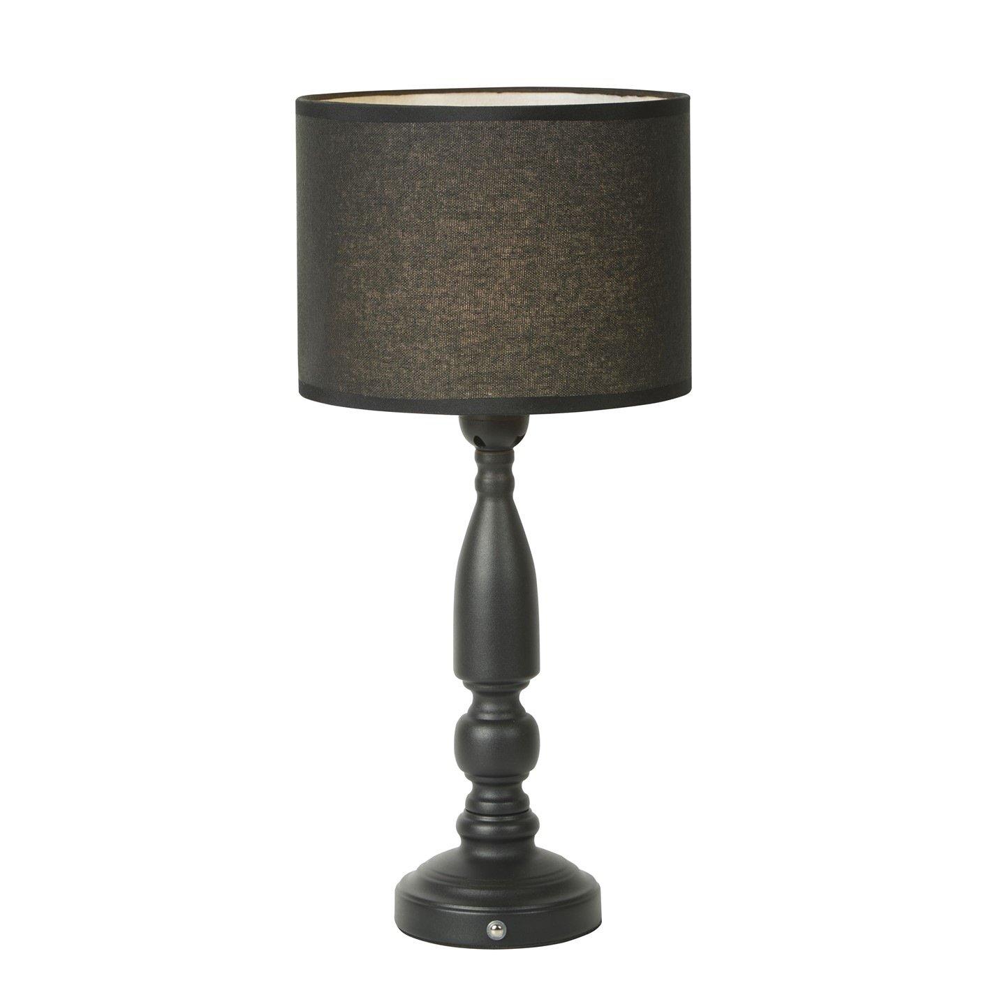 Black - Lighting Collection - Rechargable Black Candle Table Lamp - 4