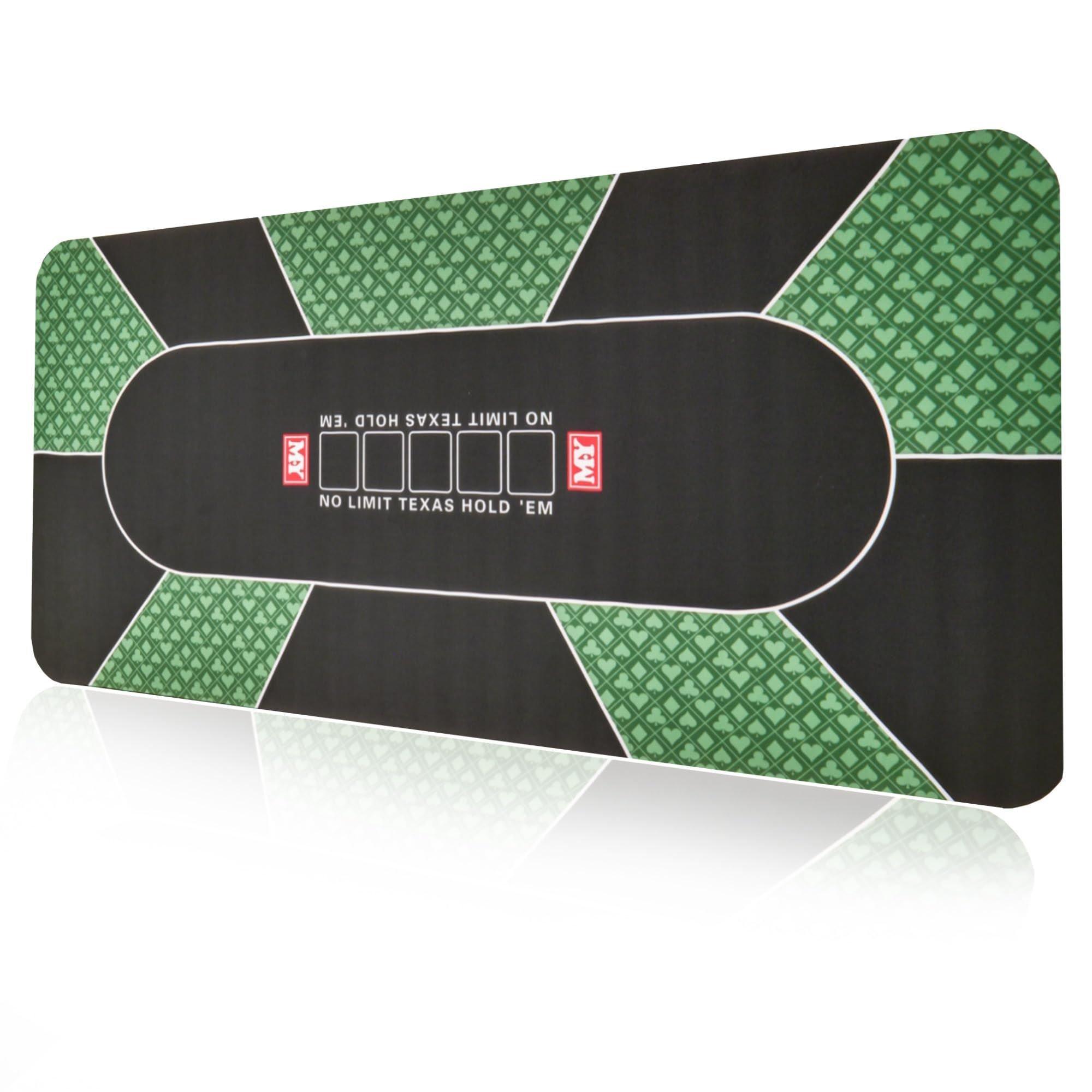 Black & Green - Planet Direct - M.Y Professional Poker Mat 180cm x 90cm - 6