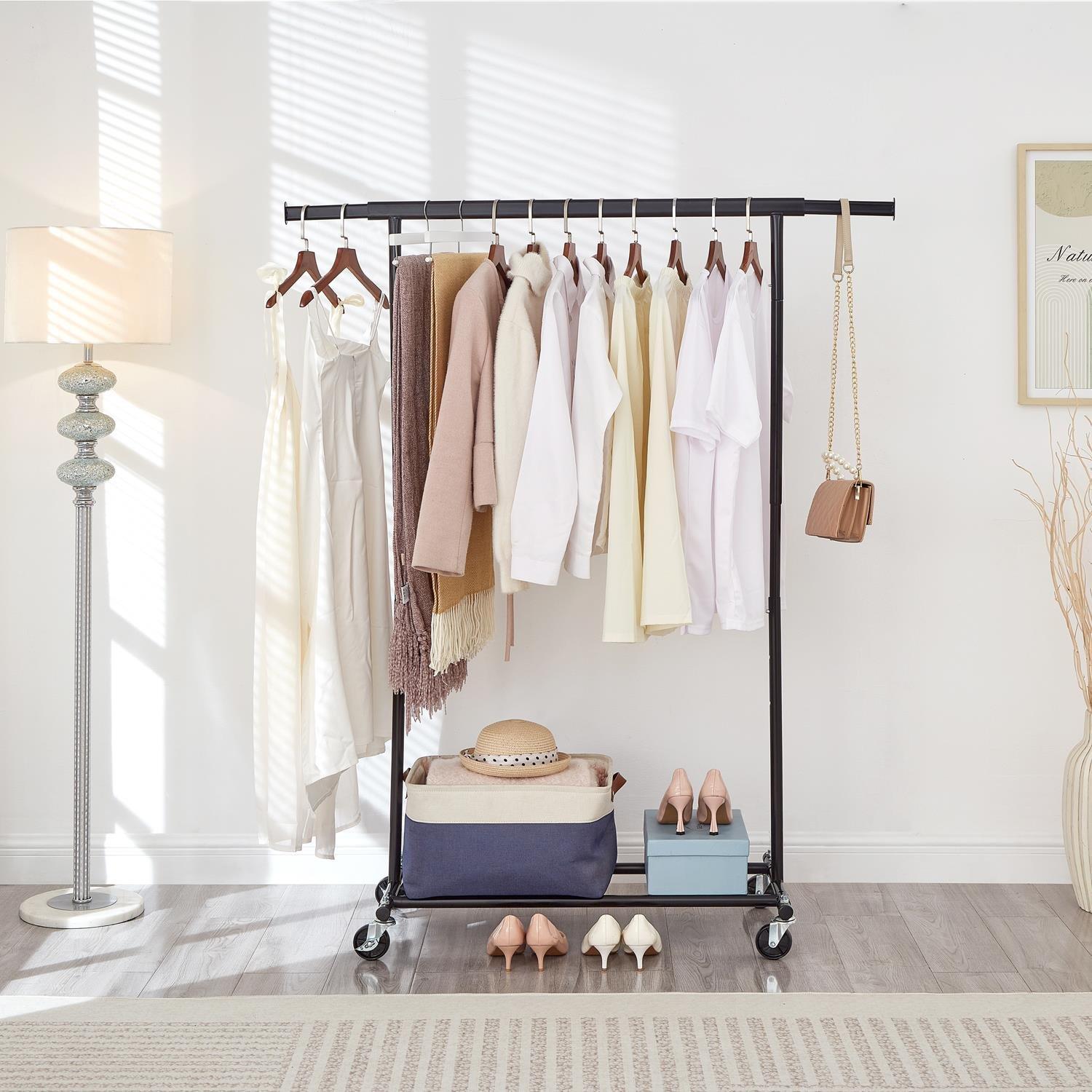 Black - House of Home - Black Heavy Duty Clothes rail Size - 3