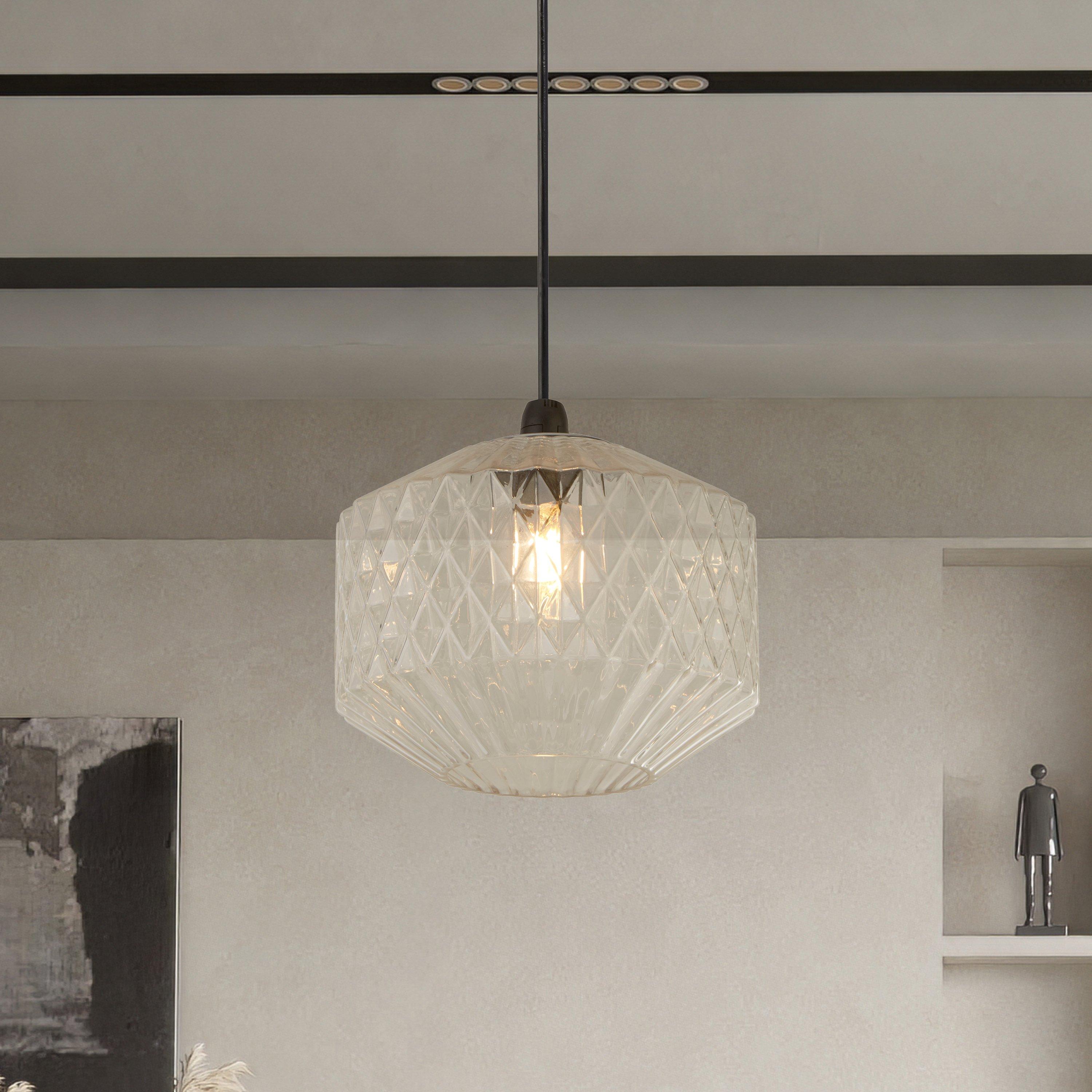 Clear - Lighting Collection - Clear Glass Pendant Shade - 1