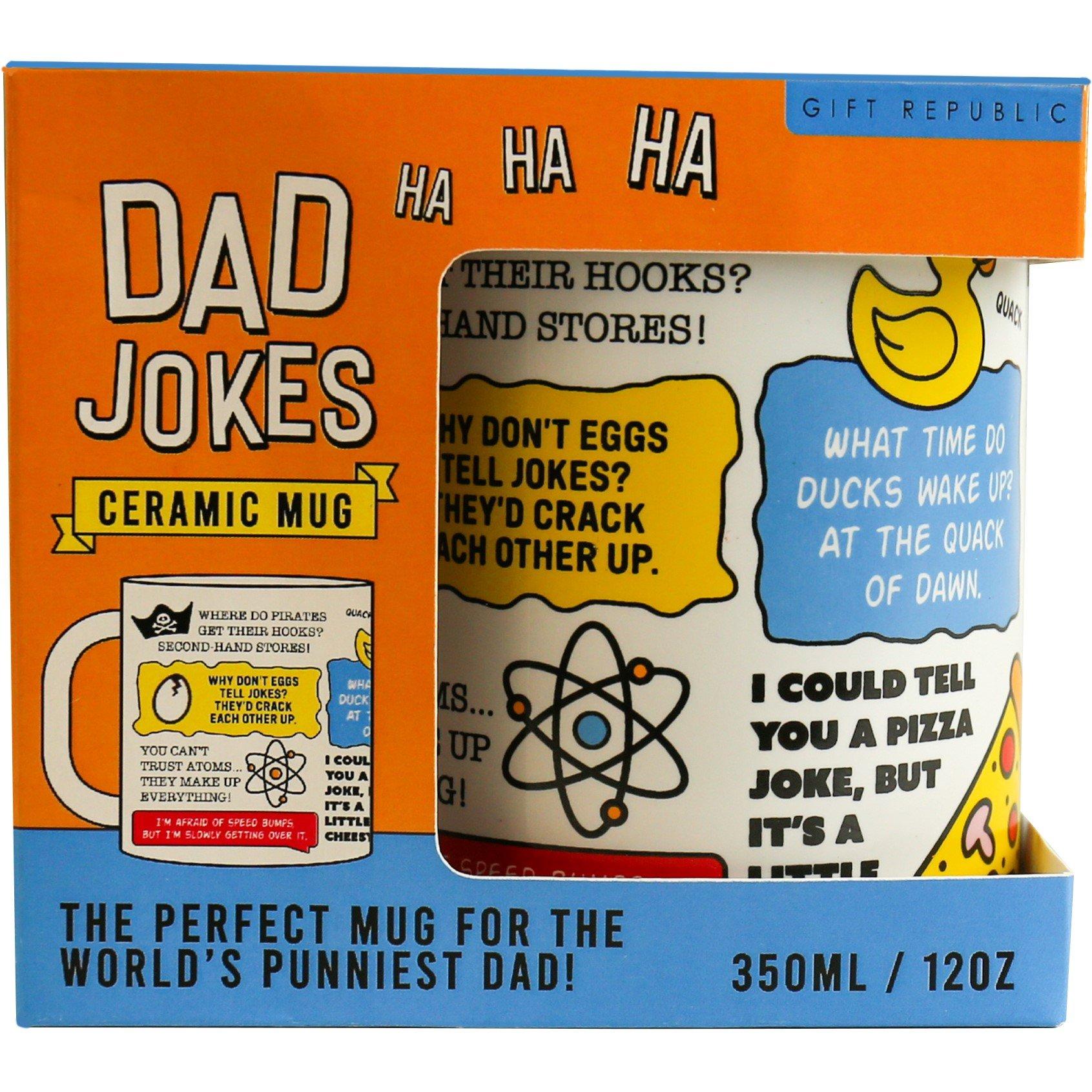 Gift Republic Men's Dad Jokes Ceramic Mug - 