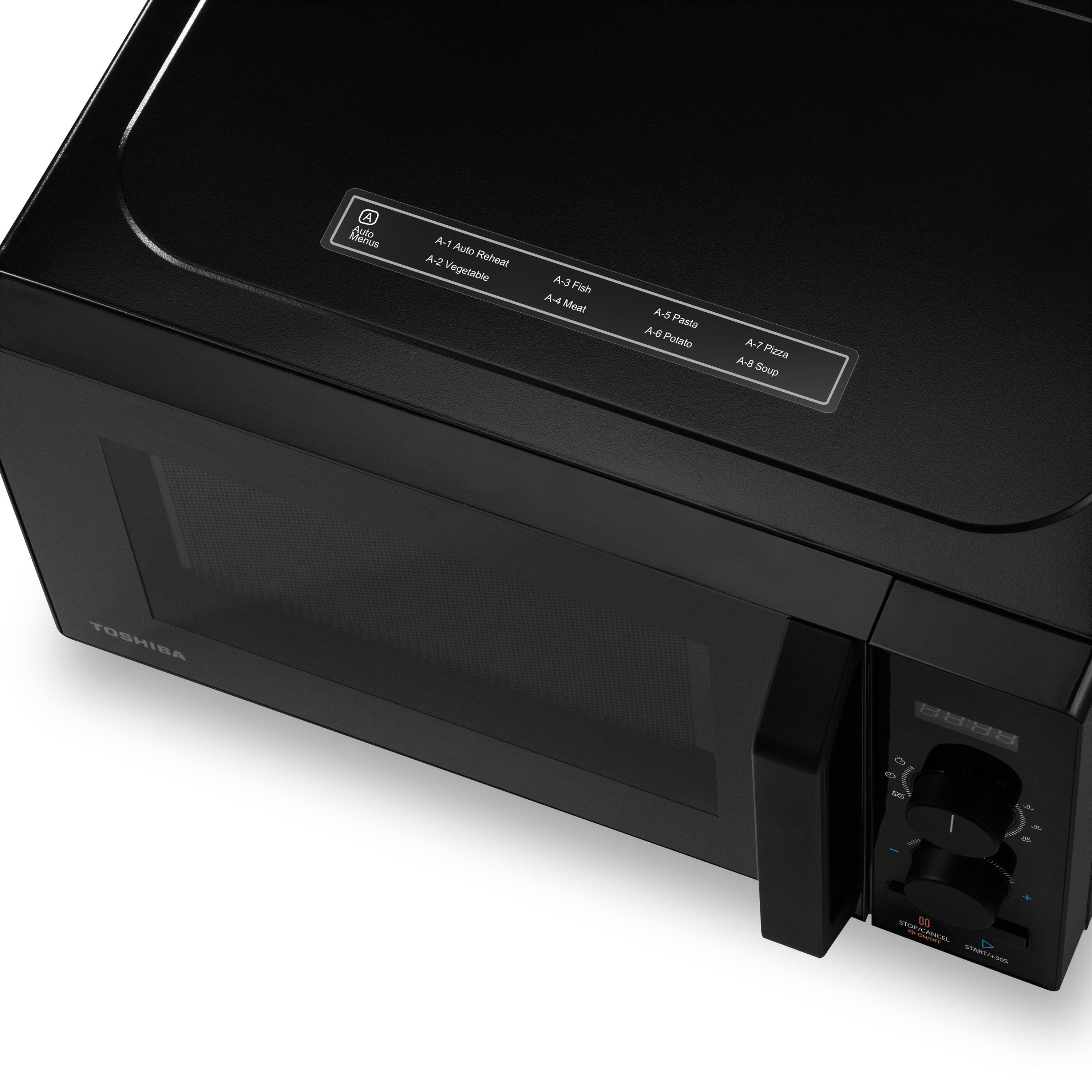 Black - Toshiba - 20L Microwave Oven with 8 Auto Menus - 6