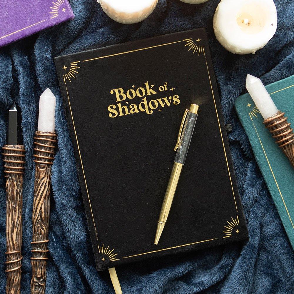 Something Different  Book Of Shadows Journal With Obsidian Crysta Black