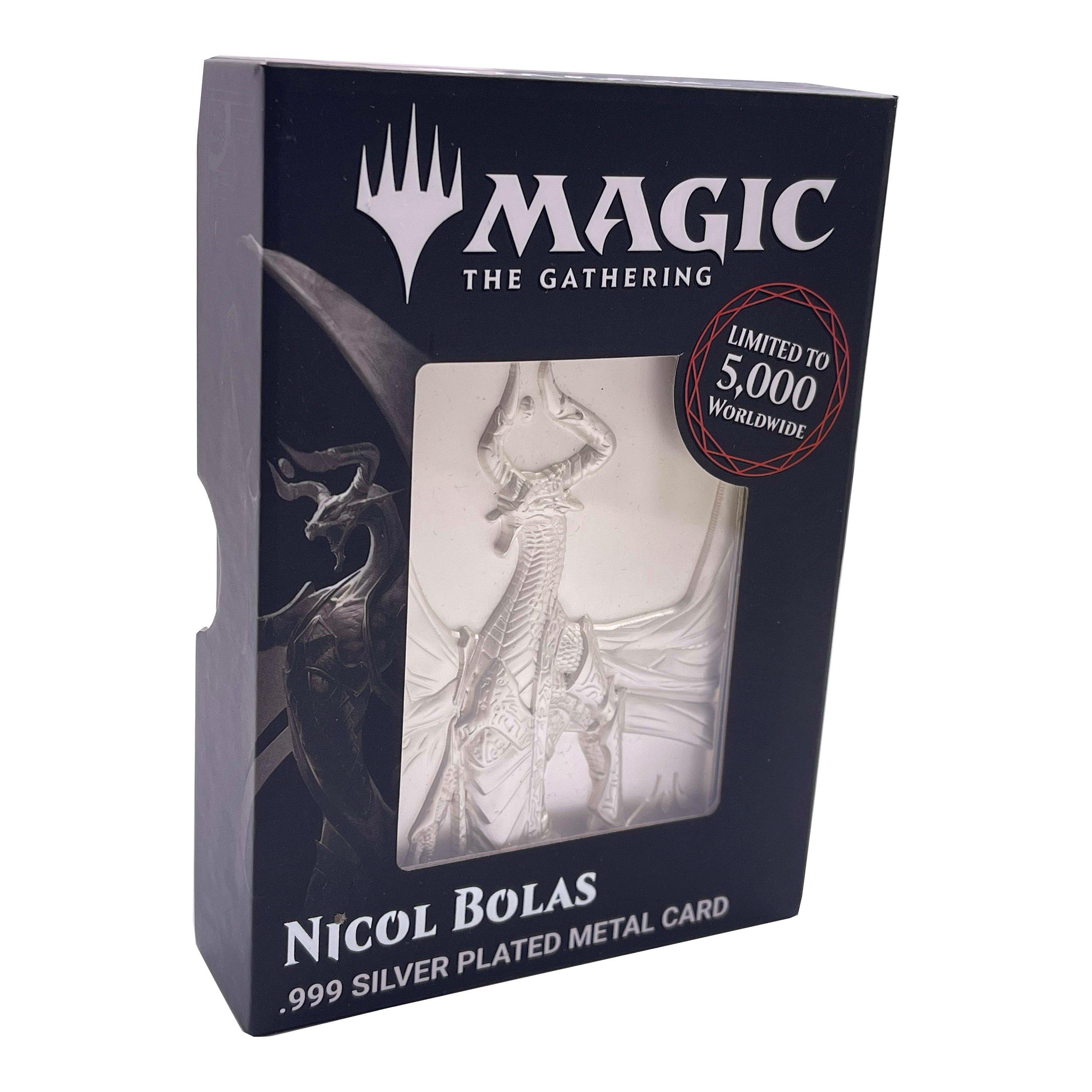 Marchandise - Magic the Gathering - MTG Silver Plated Nicol Bolas Metal Collectible - 13