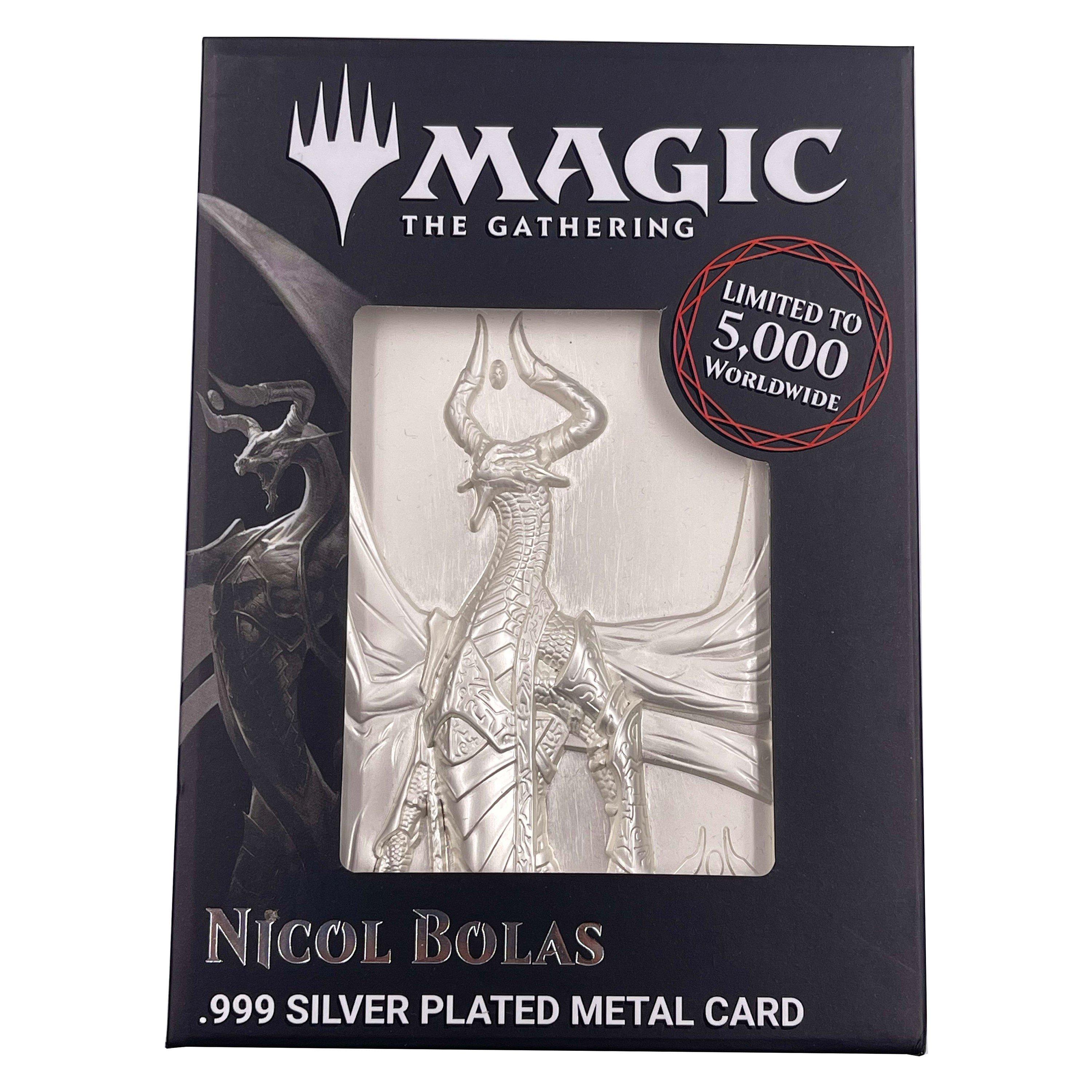 Marchandise - Magic the Gathering - MTG Silver Plated Nicol Bolas Metal Collectible - 16