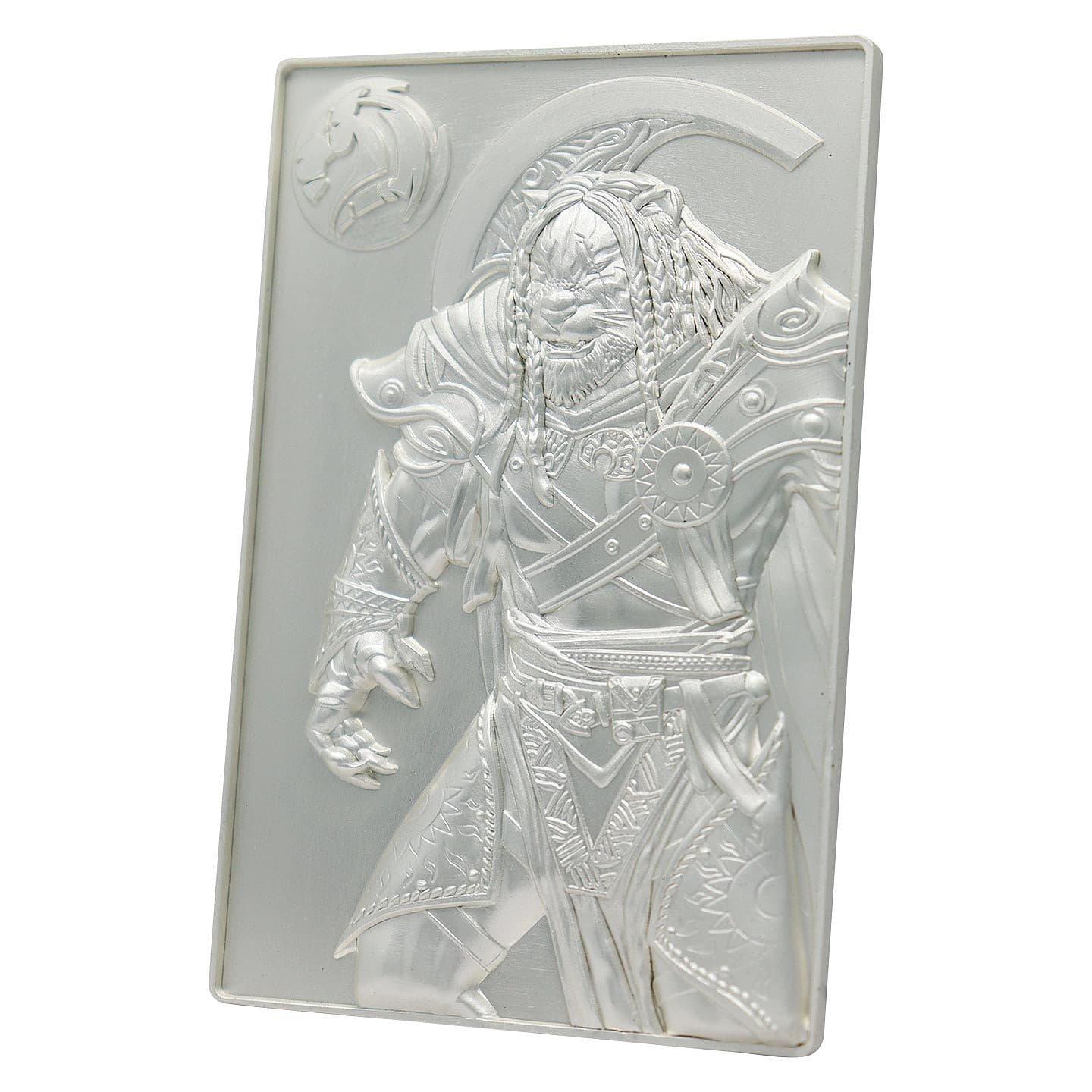 Merchandise - Magic the Gathering - MTG Silver Plated Ajani Goldmane Metal Collectible - 3