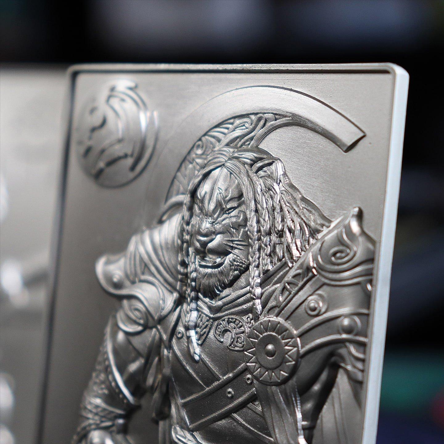 Merchandise - Magic the Gathering - MTG Silver Plated Ajani Goldmane Metal Collectible - 8