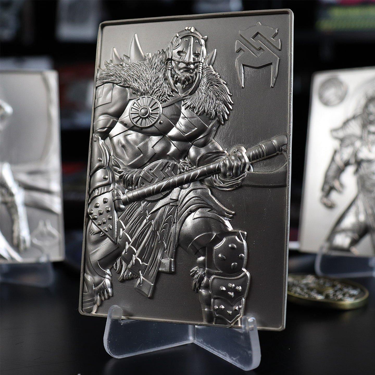 Mercadoria - Magic the Gathering - MTG Silver Plated Garruk Metal Collectible - 2