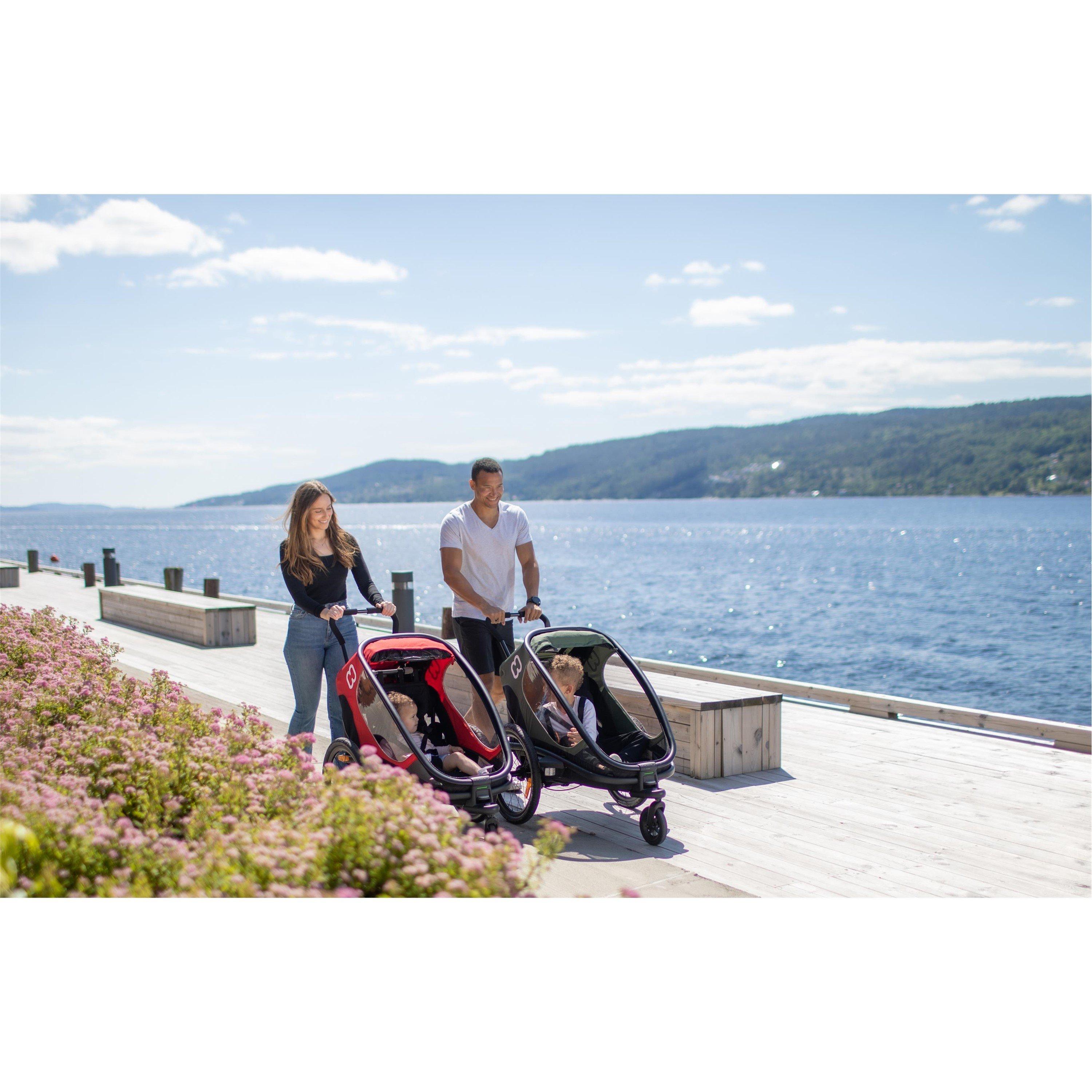 Green/Black - Hamax - Outback One Child Bike Trailer - 11