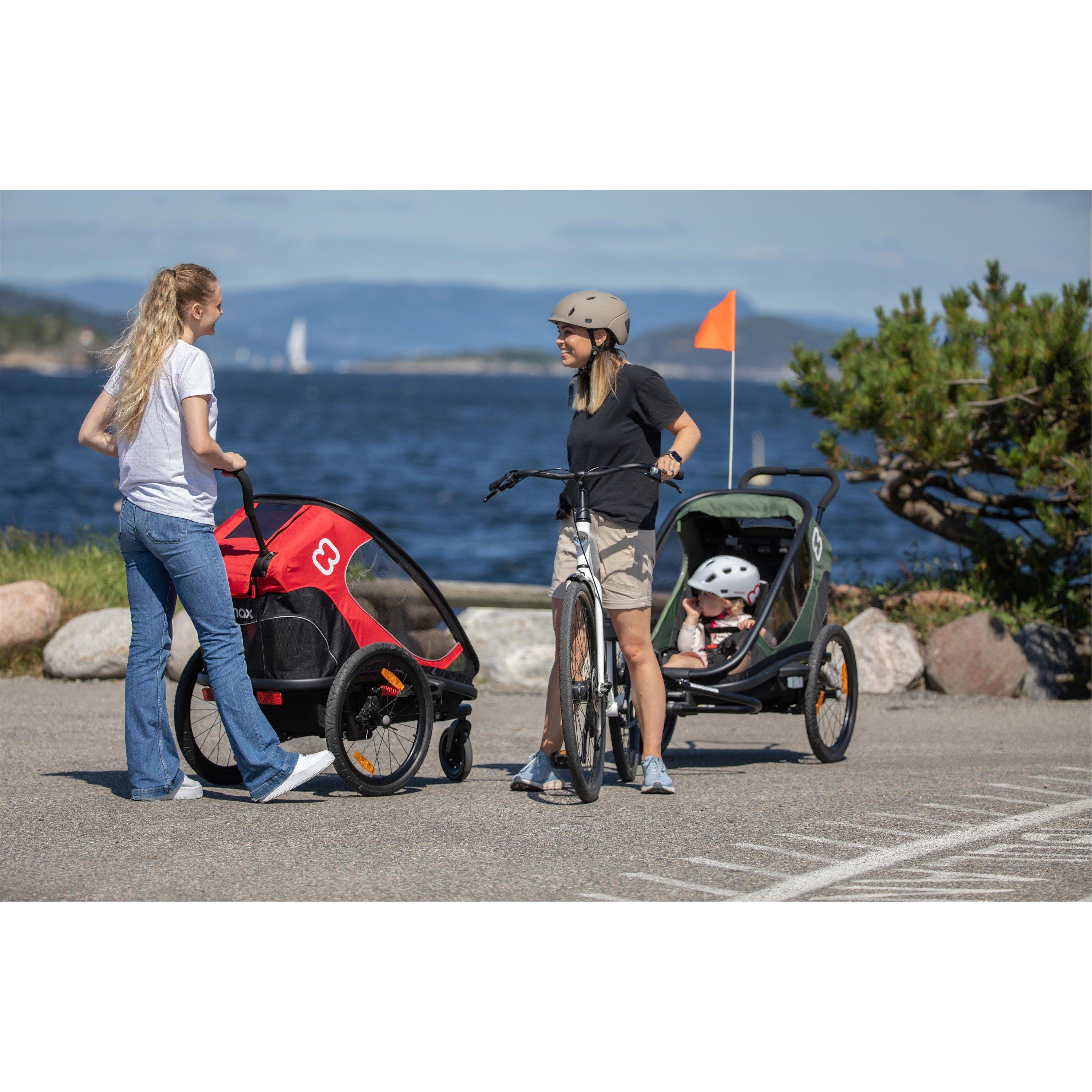 Green/Black - Hamax - Outback One Child Bike Trailer - 13