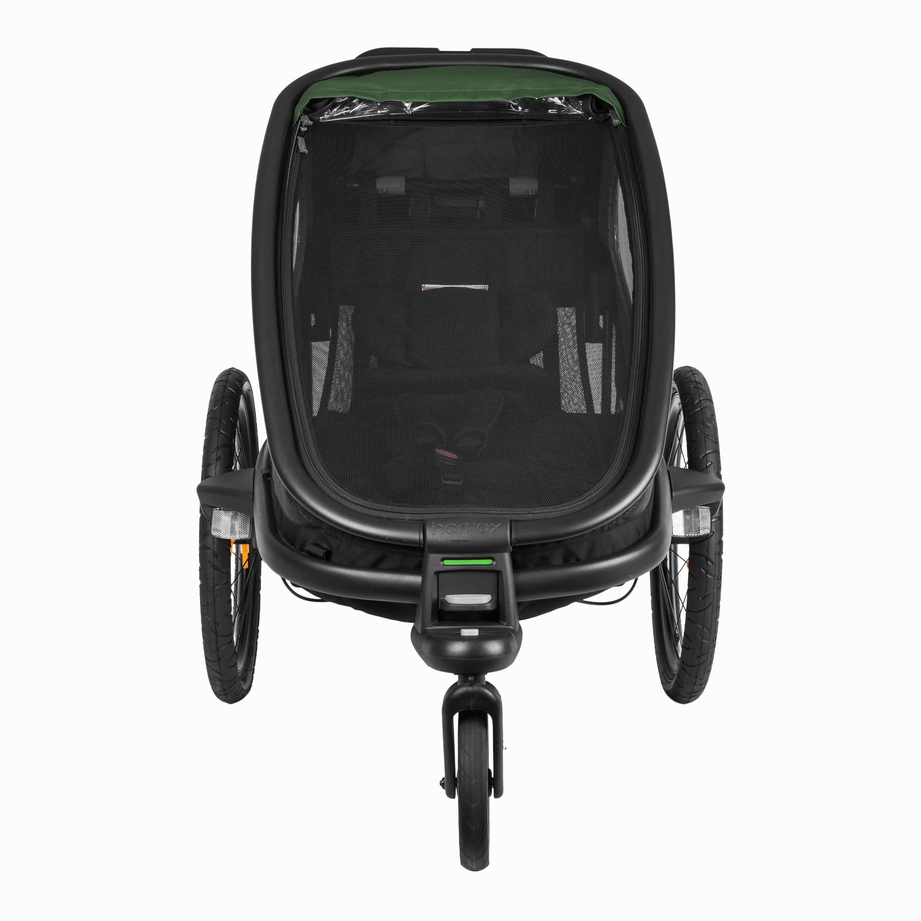 Green/Black - Hamax - Outback One Child Bike Trailer - 3
