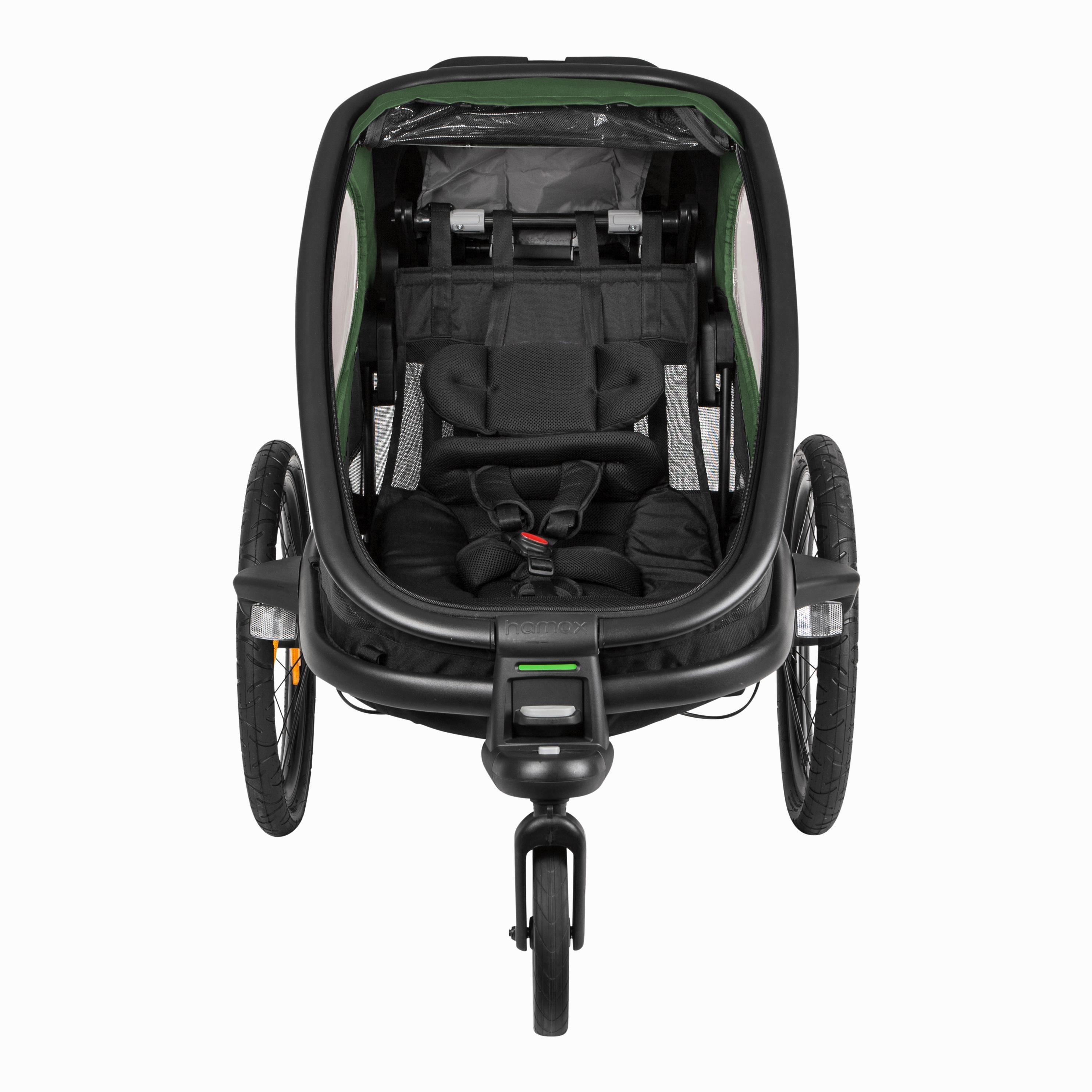 Green/Black - Hamax - Outback One Child Bike Trailer - 4