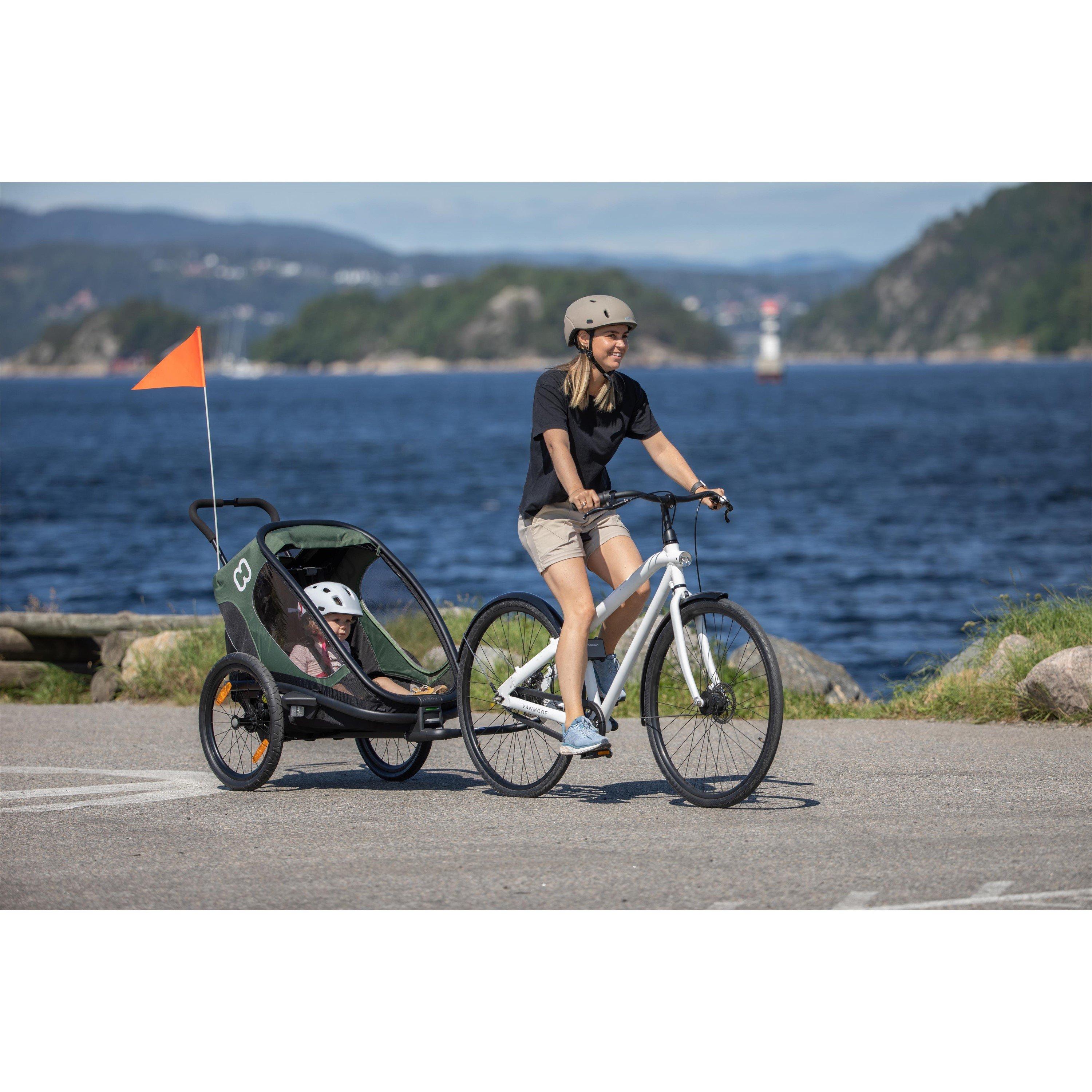 Green/Black - Hamax - Outback One Child Bike Trailer - 8