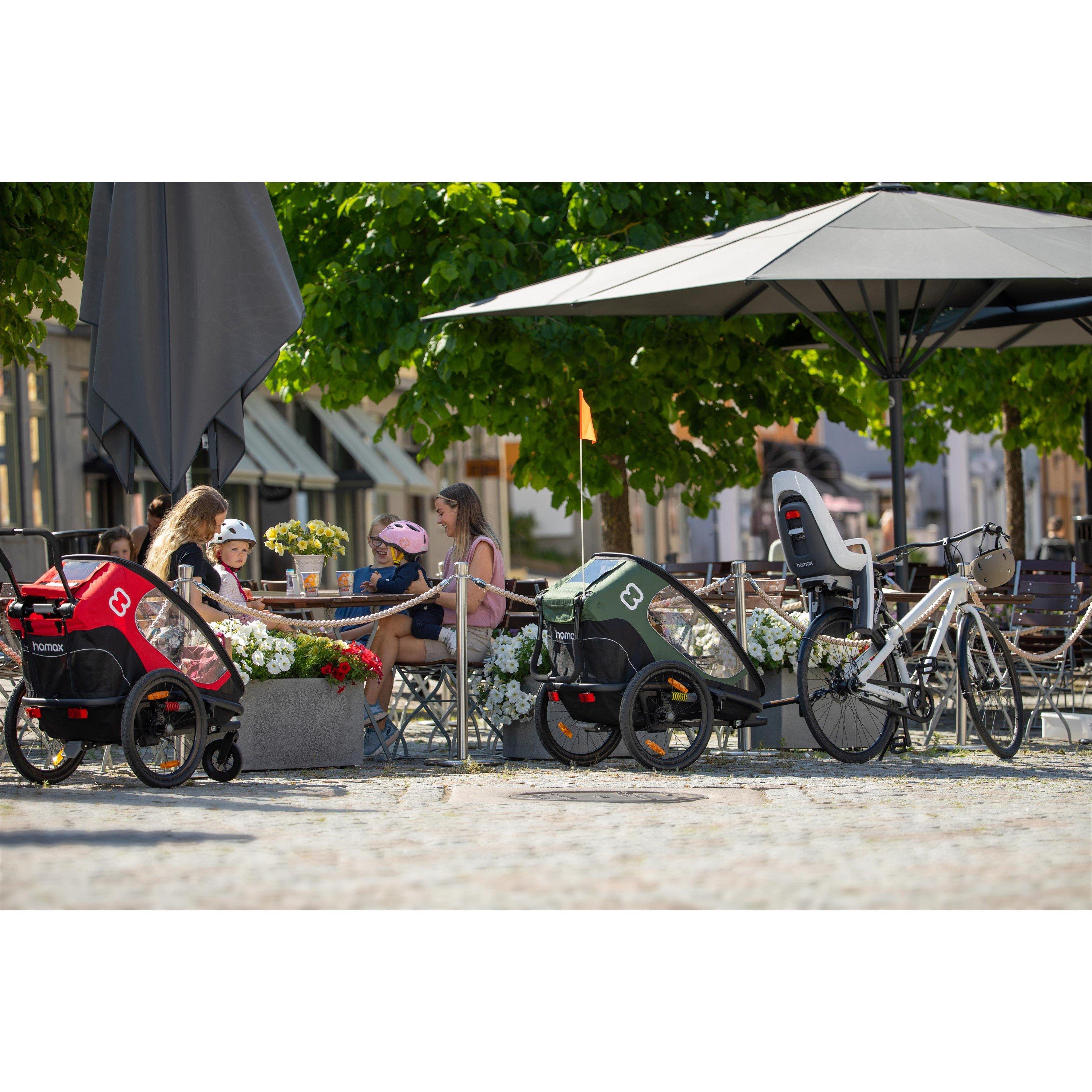 Green/Black - Hamax - Outback One Child Bike Trailer - 10