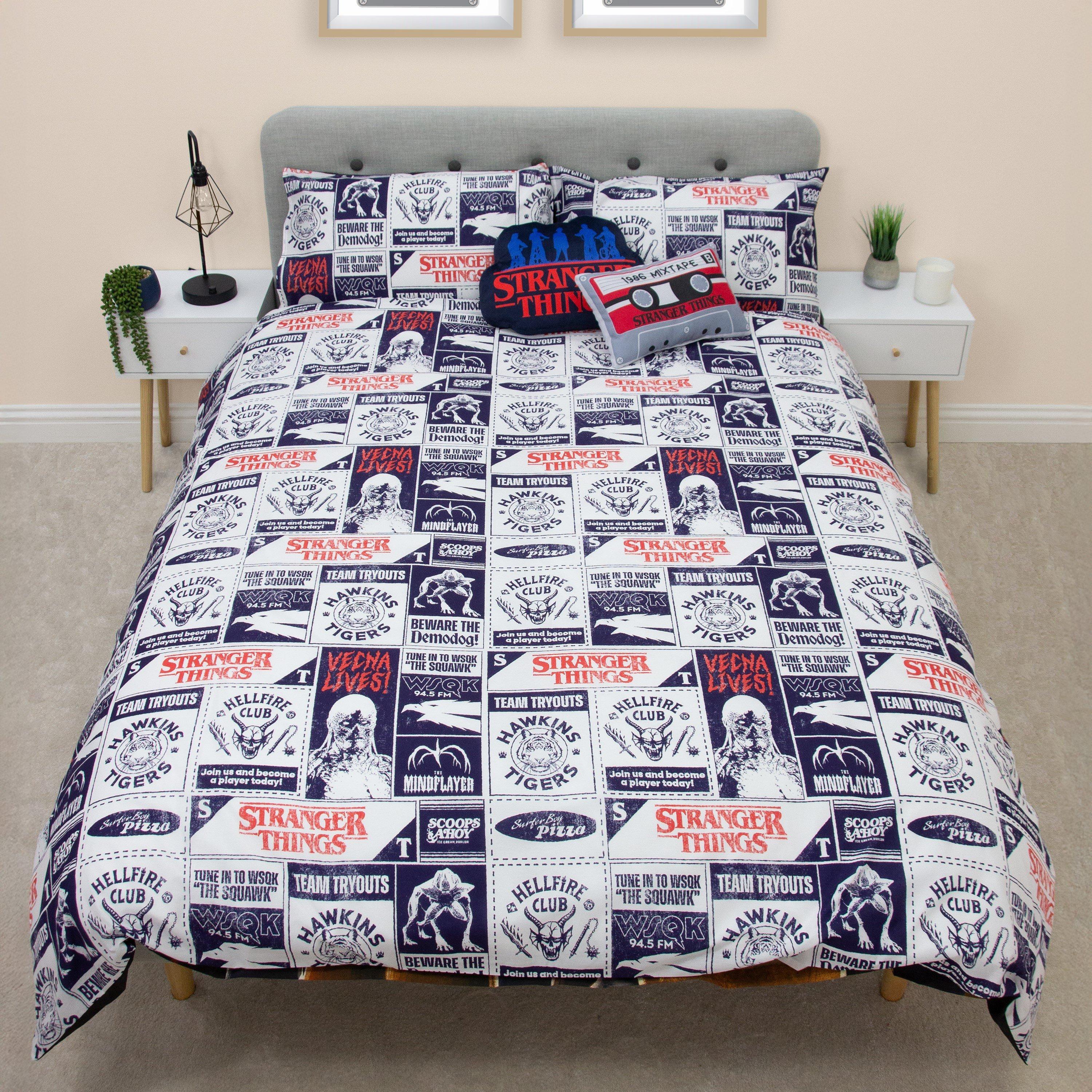 Multi - Stranger Things - Stranger Things Flames Double Panel Duvet - 2