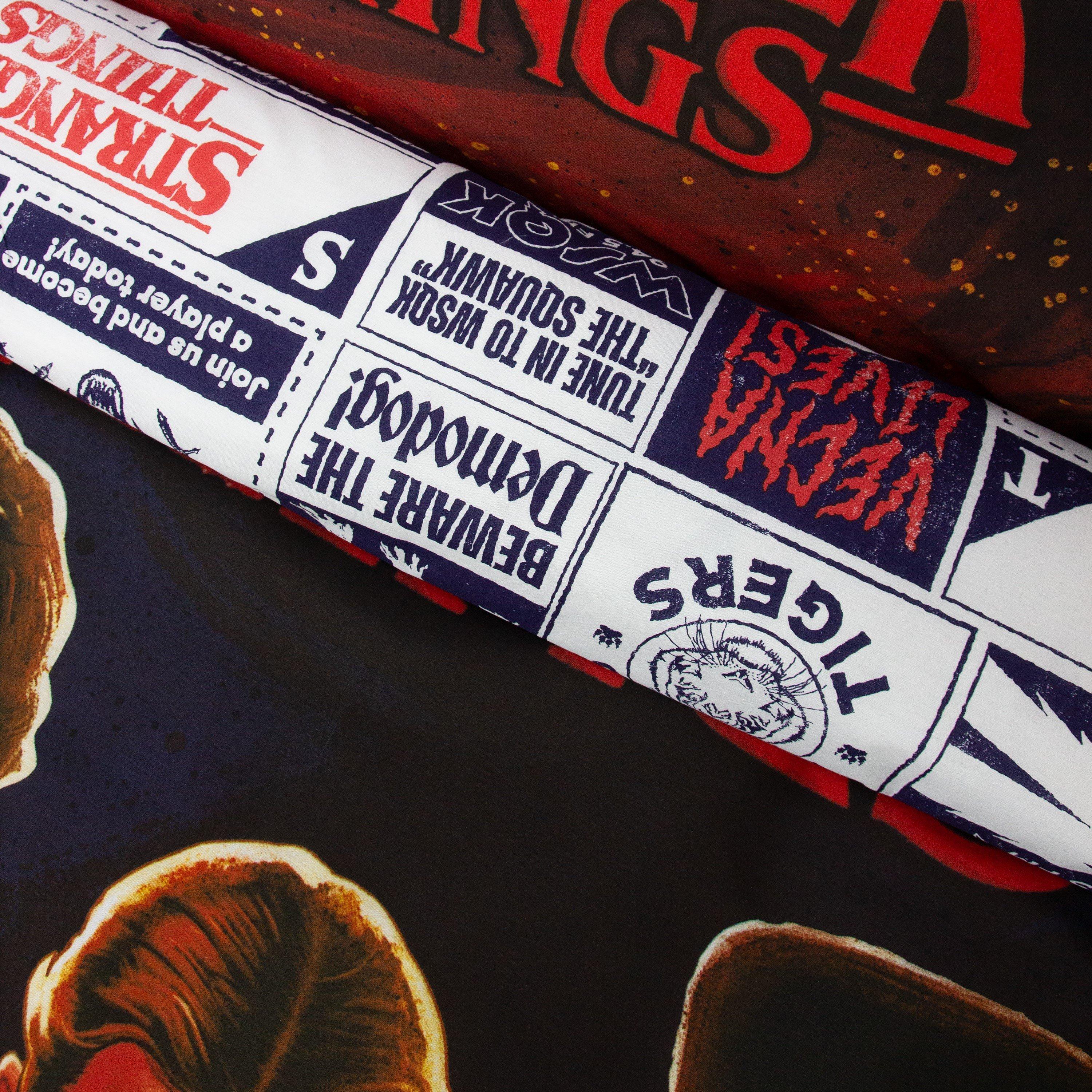 Multi - Stranger Things - Stranger Things Flames Double Panel Duvet - 6