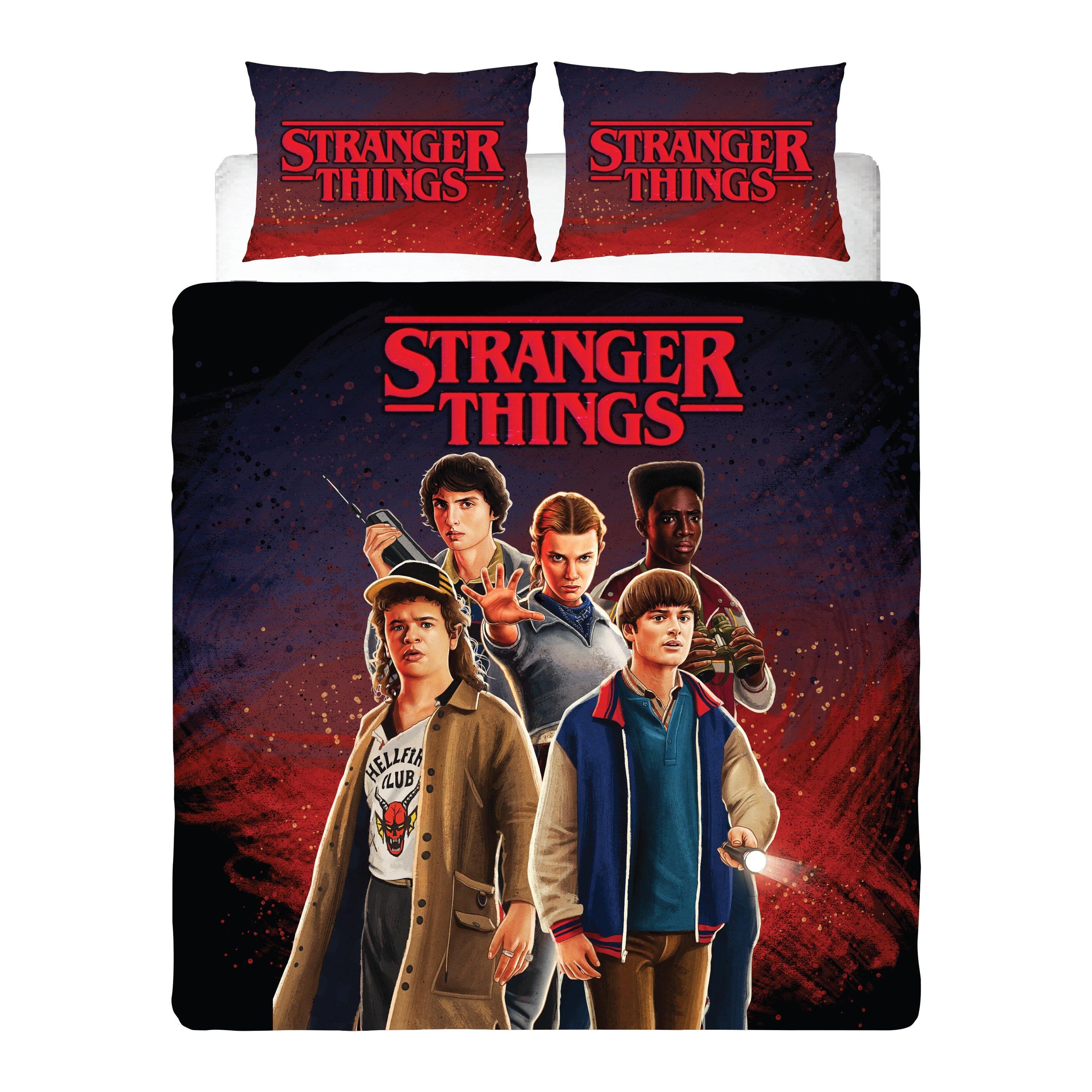 Multi - Stranger Things - Stranger Things Flames Double Panel Duvet - 7