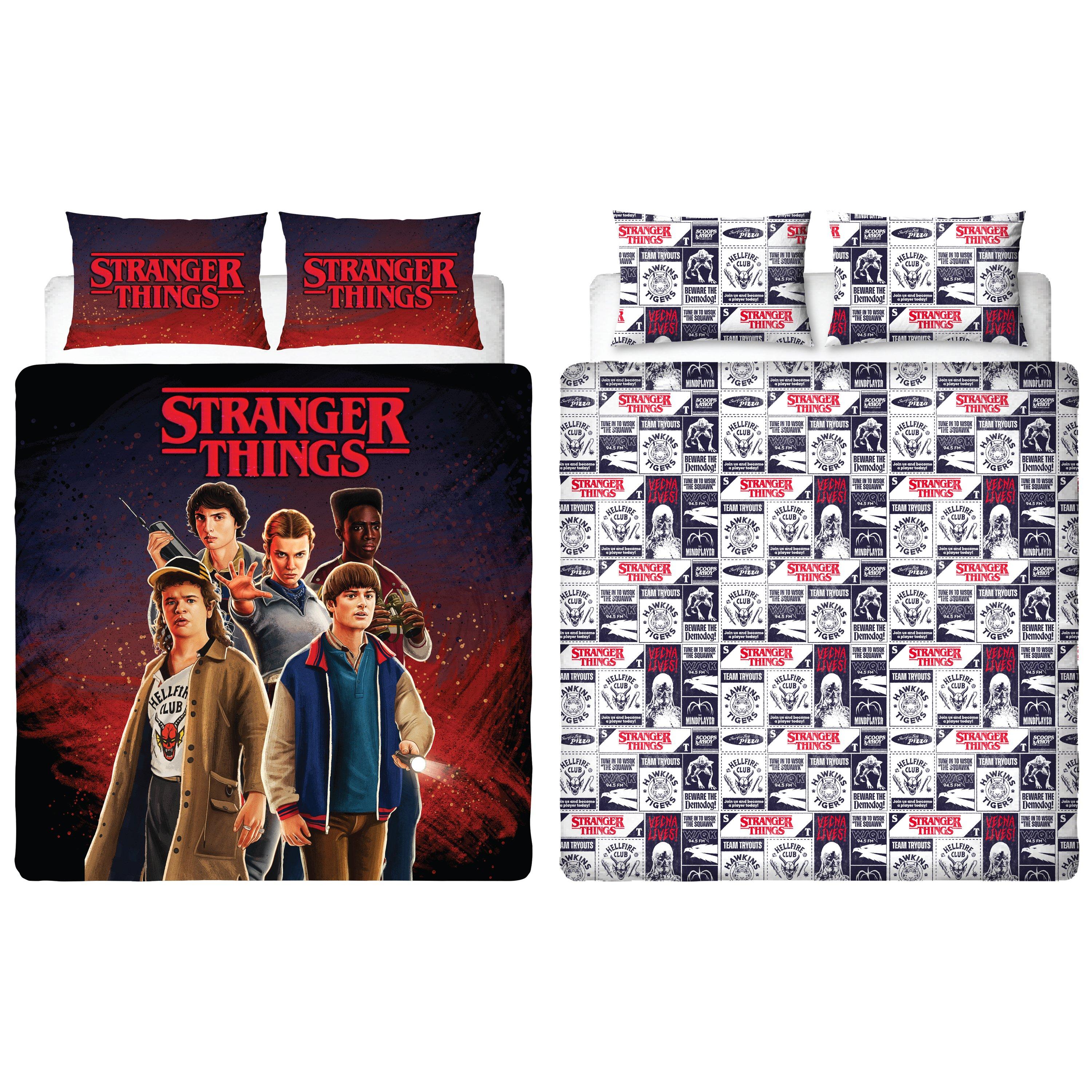 Multi - Stranger Things - Stranger Things Flames Double Panel Duvet - 9