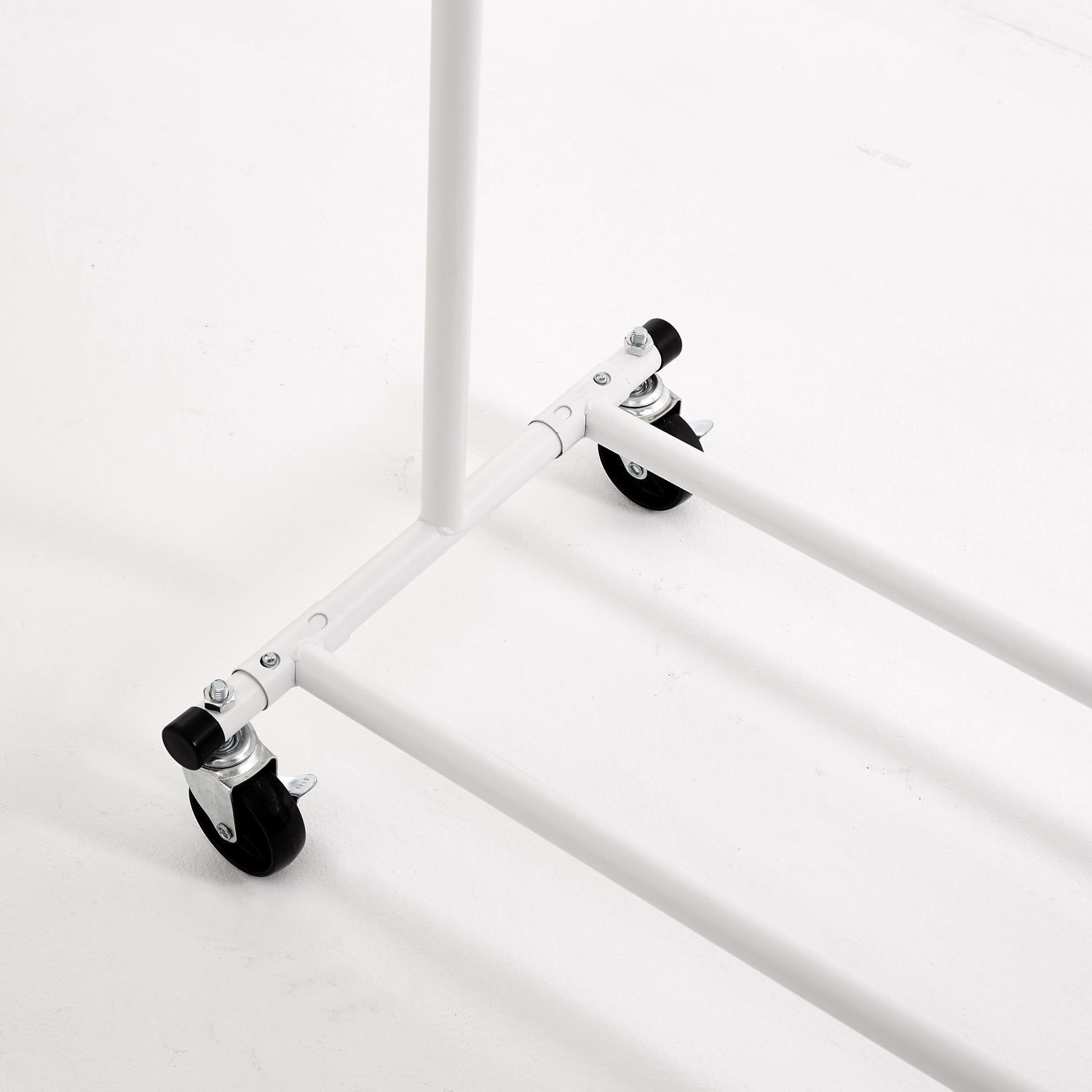 White - House of Home - White Heavy Duty Clothes rail - 7