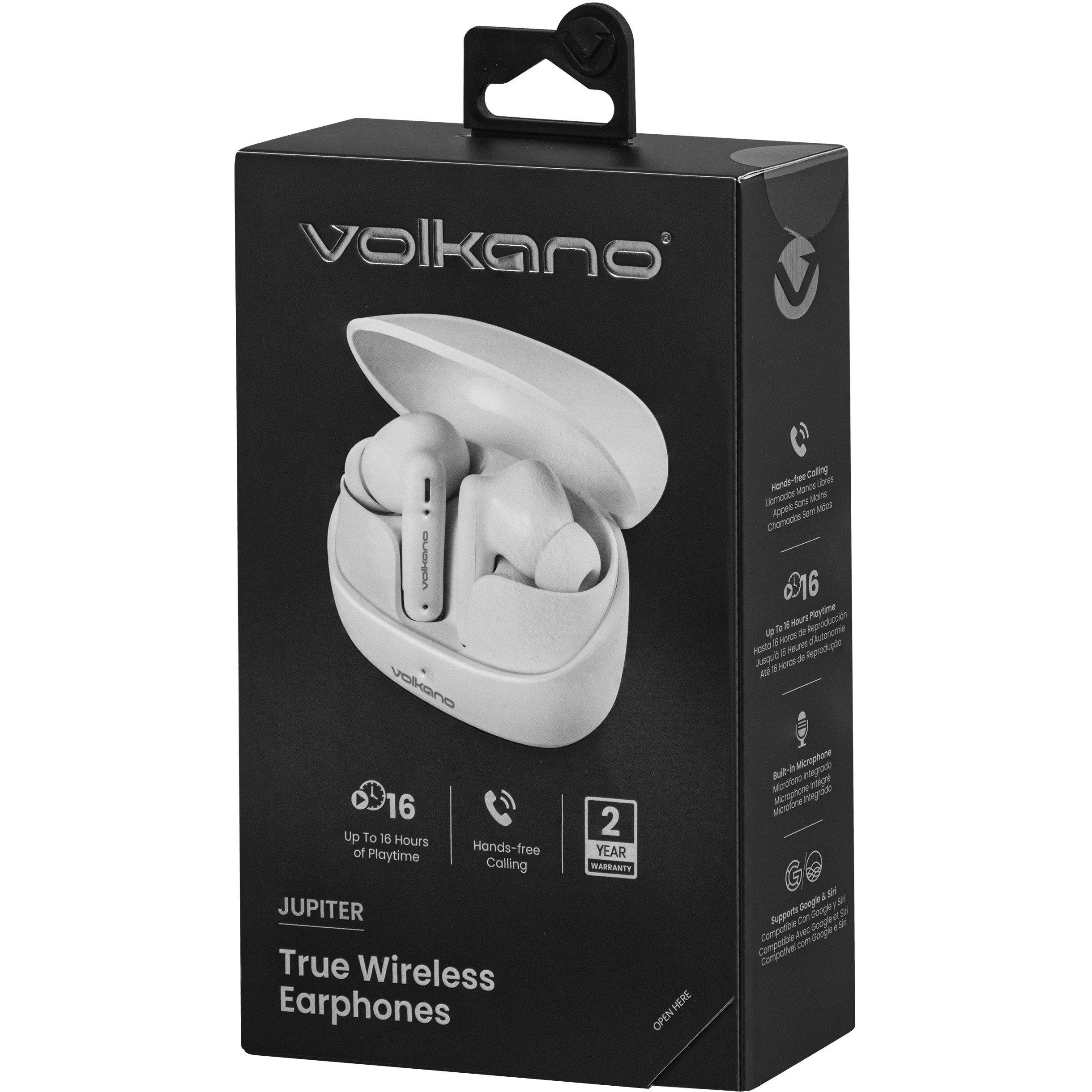 White - Volkano - Volkano Jupiter True Wireless Bluetooth Earphones - 5