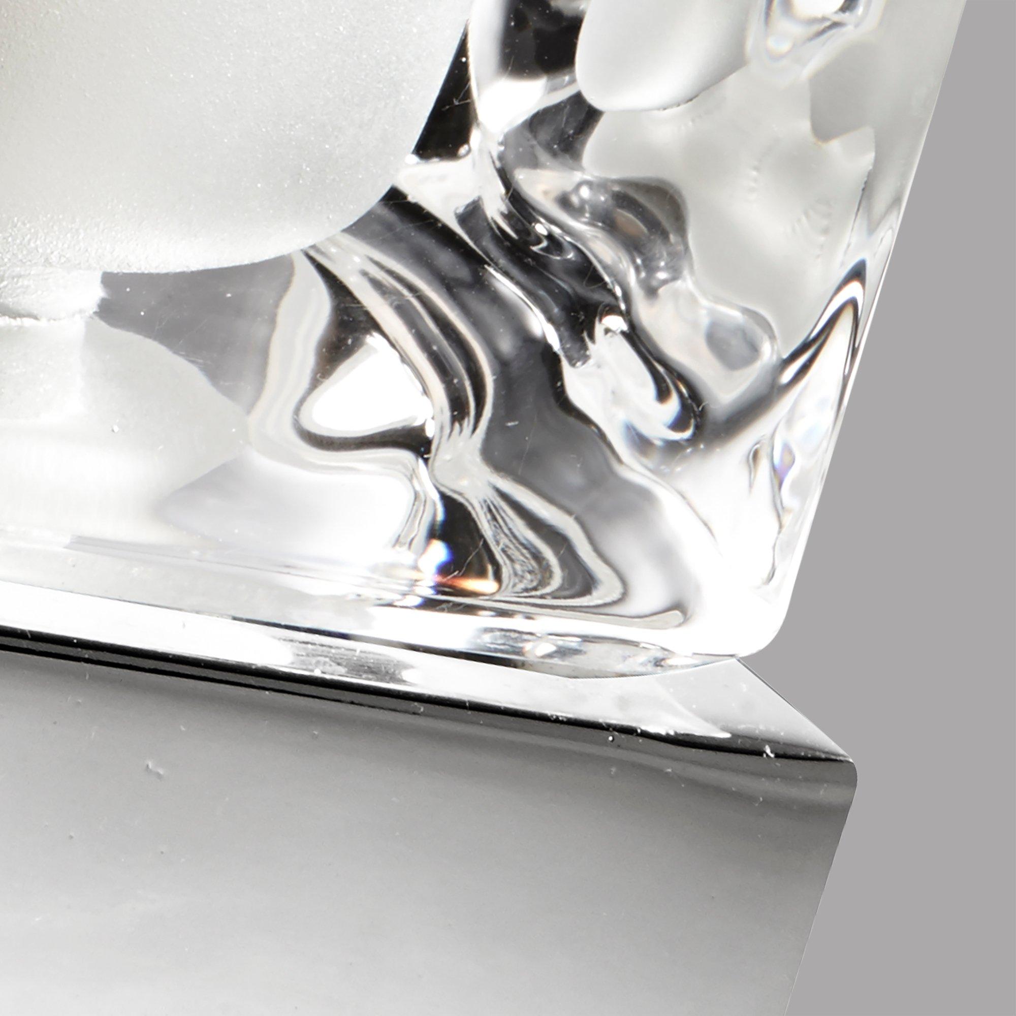 Chrome - Lighting Collection - Touch Lamp - Ice Cube Glass Shade Lamp - 4