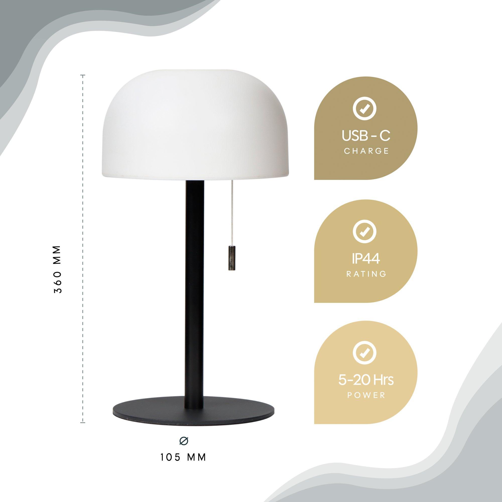 Black - Streetwize - Table Lamp - Dawn - 2