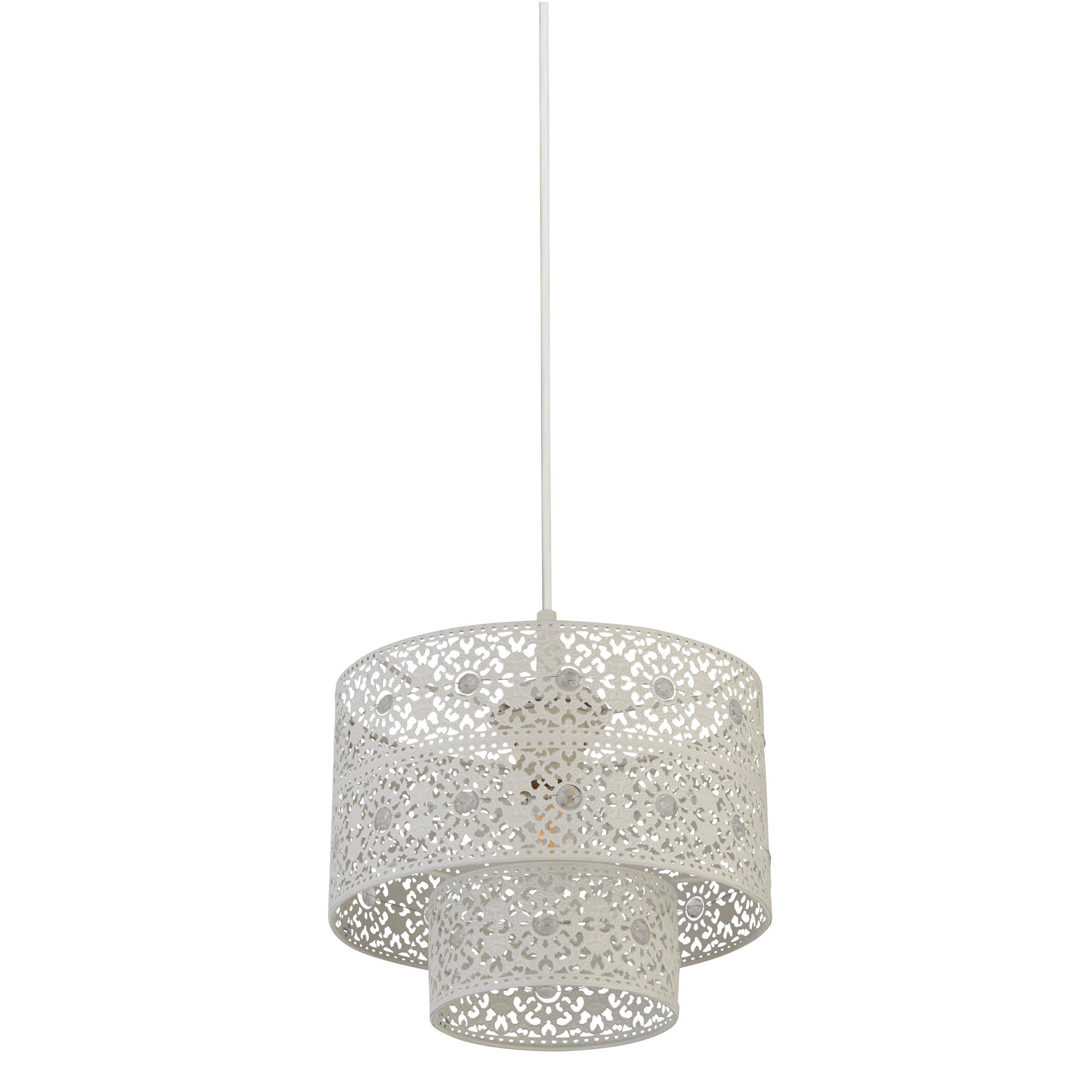 Cream - Lighting Collection - Cream Painted Double Layer Easy Fit - 3