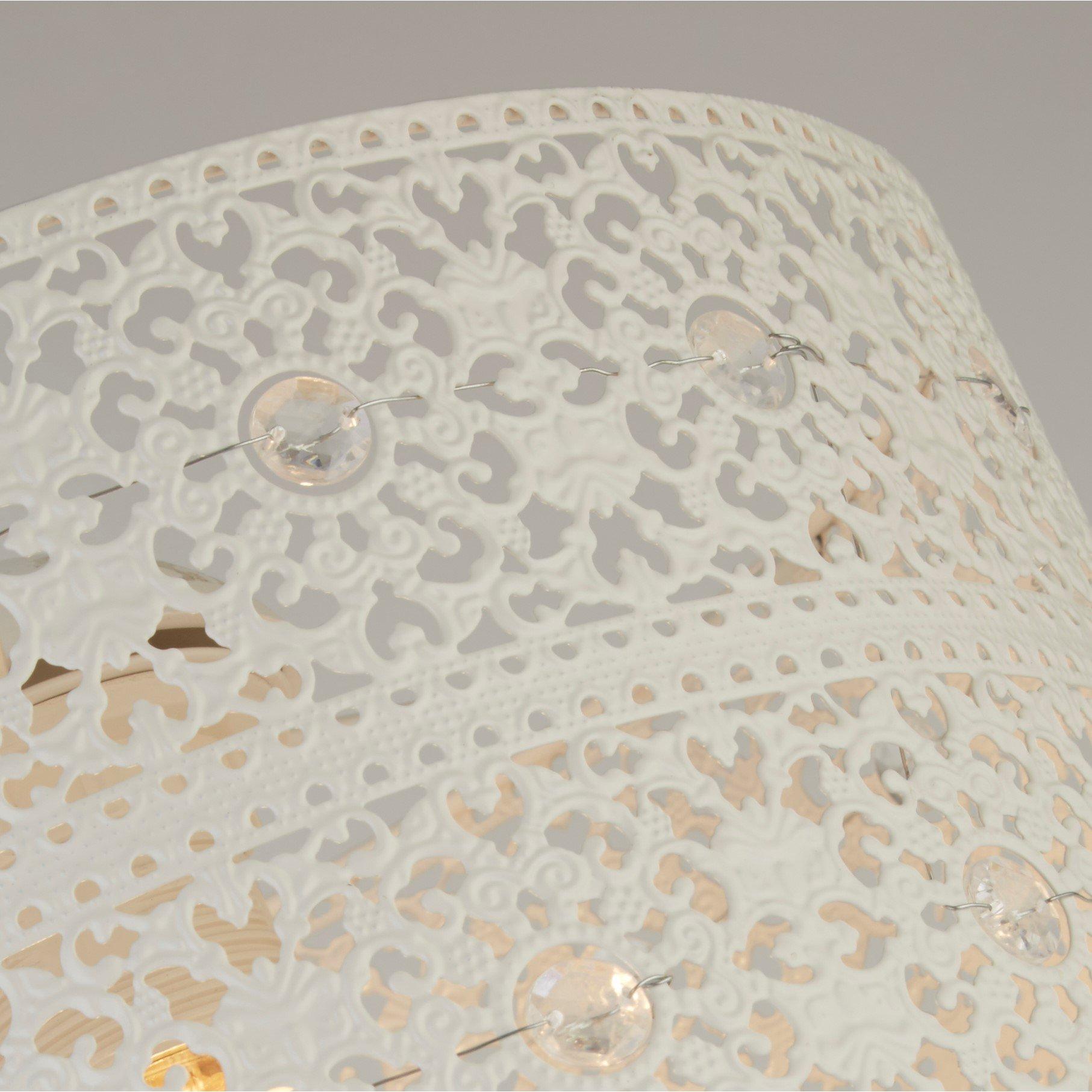 Cream - Lighting Collection - Cream Painted Double Layer Easy Fit - 4